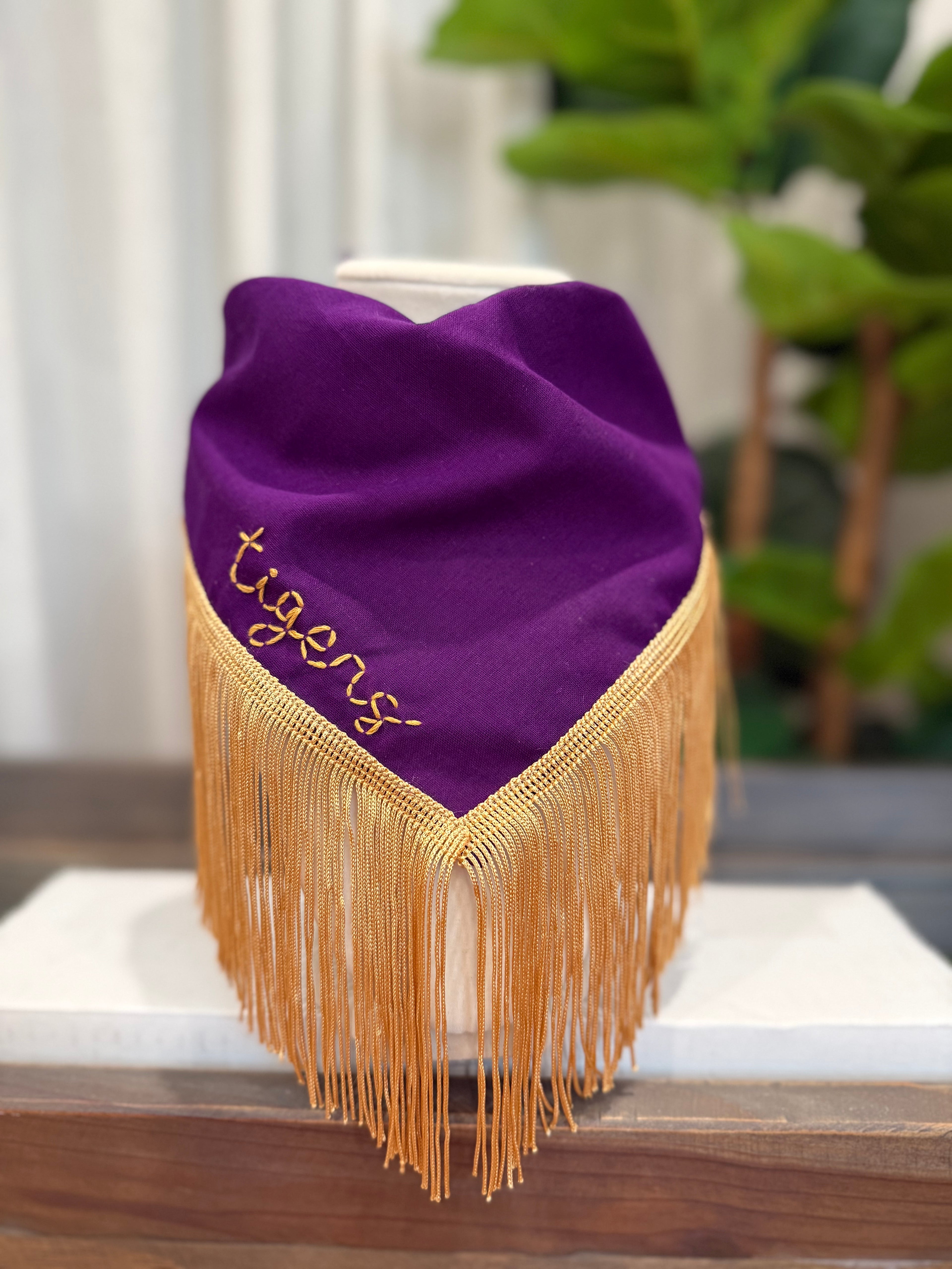 "Tigers" Fringe Bandana Scarf