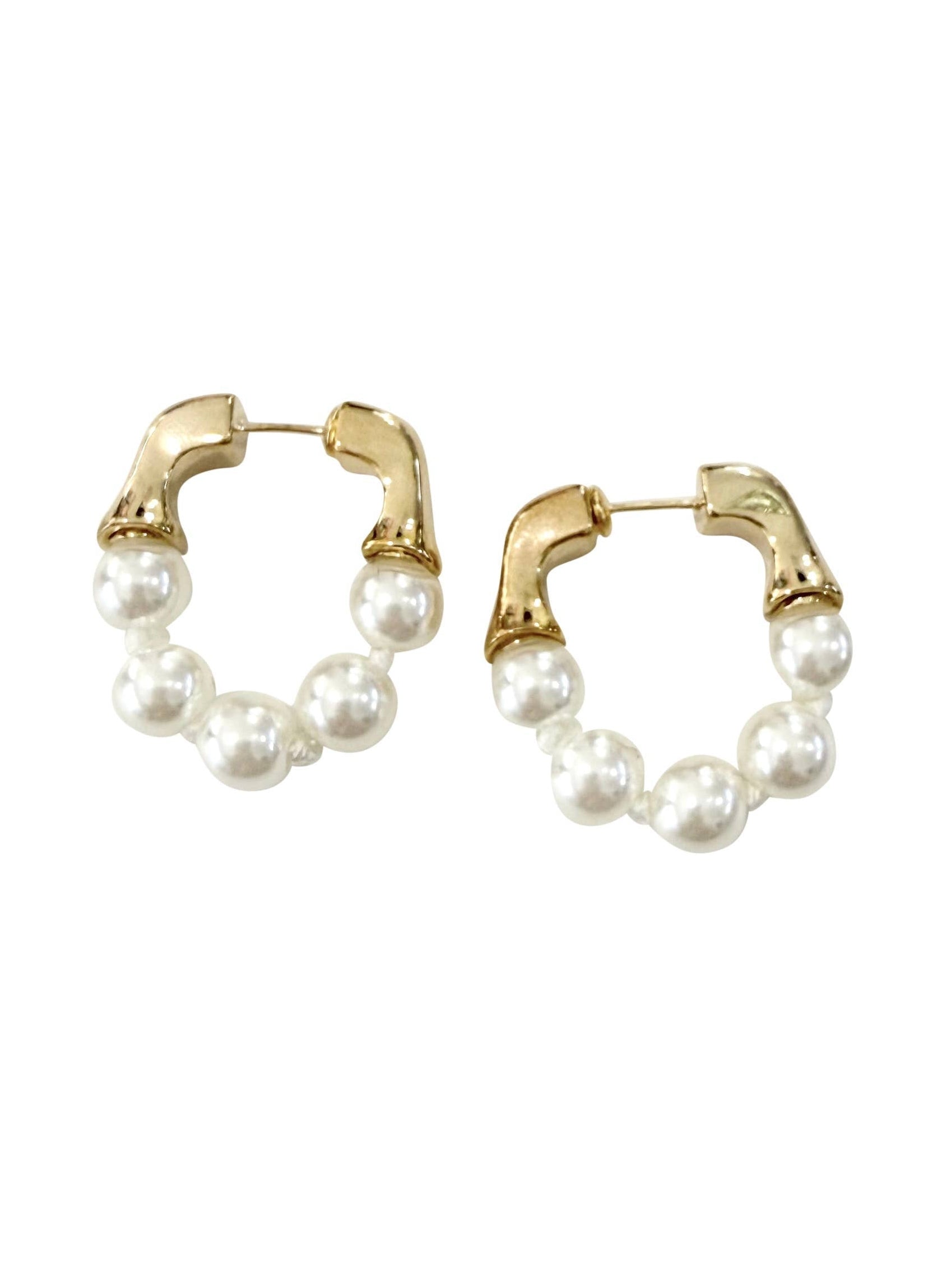 Marina Pearl Hoop Earring