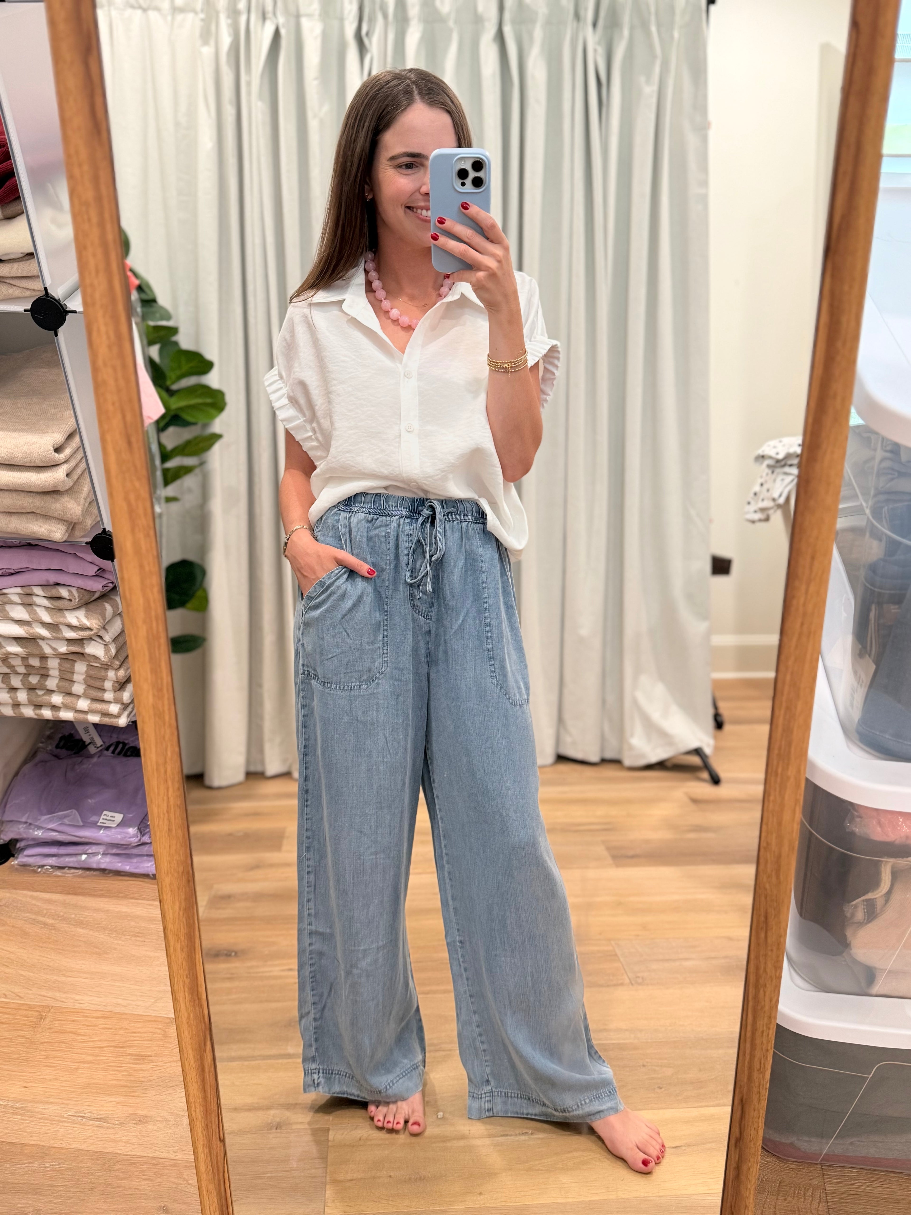 Drawstring Patch Pocket Pant