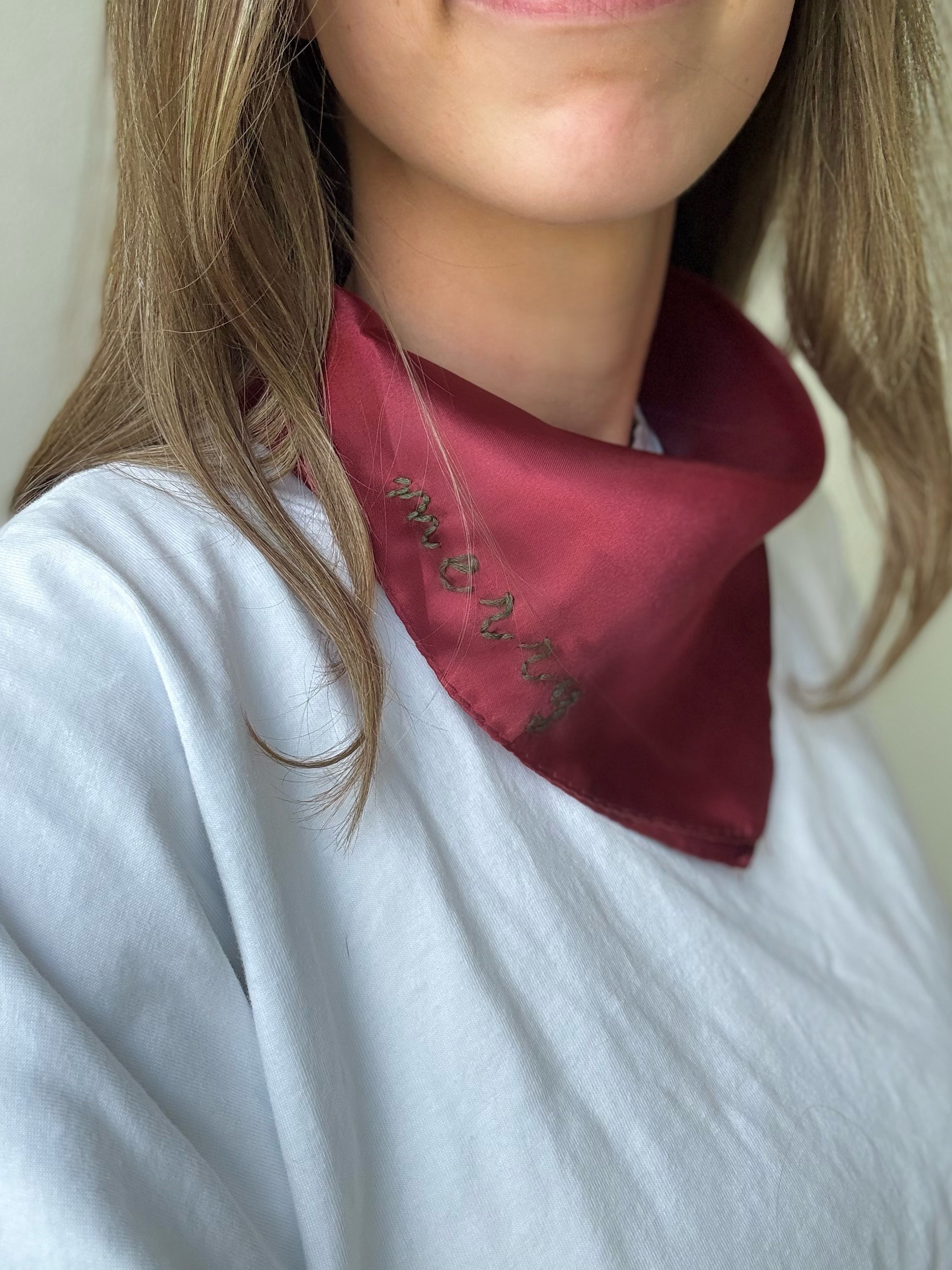 Merry Holiday Scarf - Burgundy