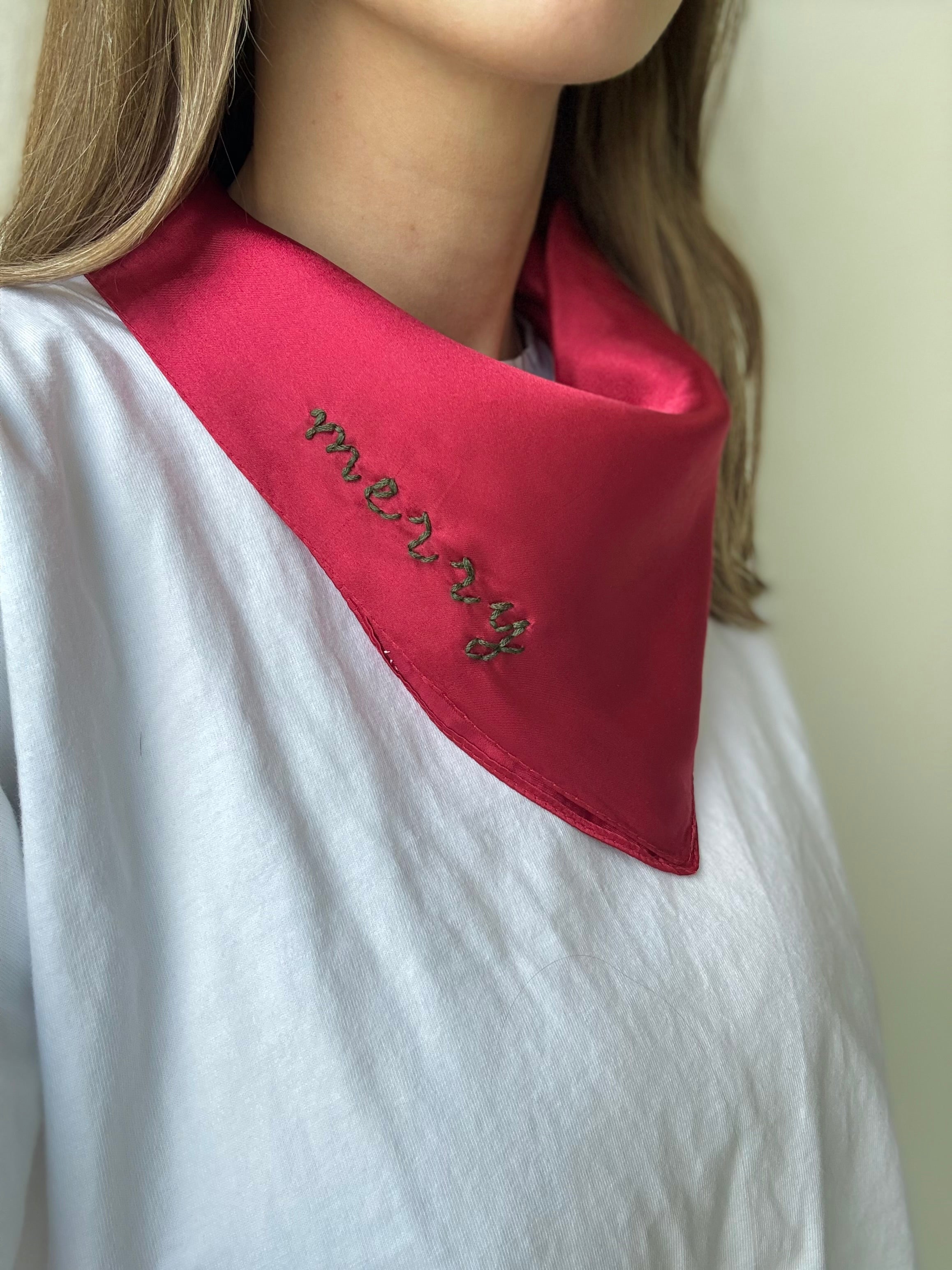 Merry Holiday Scarf - Red