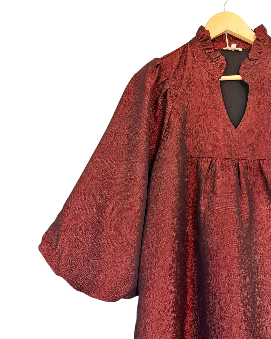 Burgundy Babydoll Dress