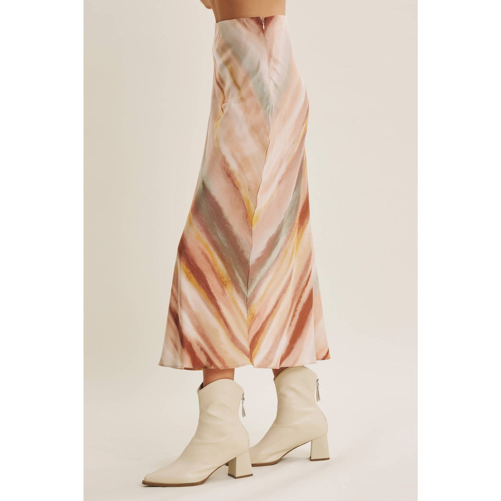 Satin Midi Skirt