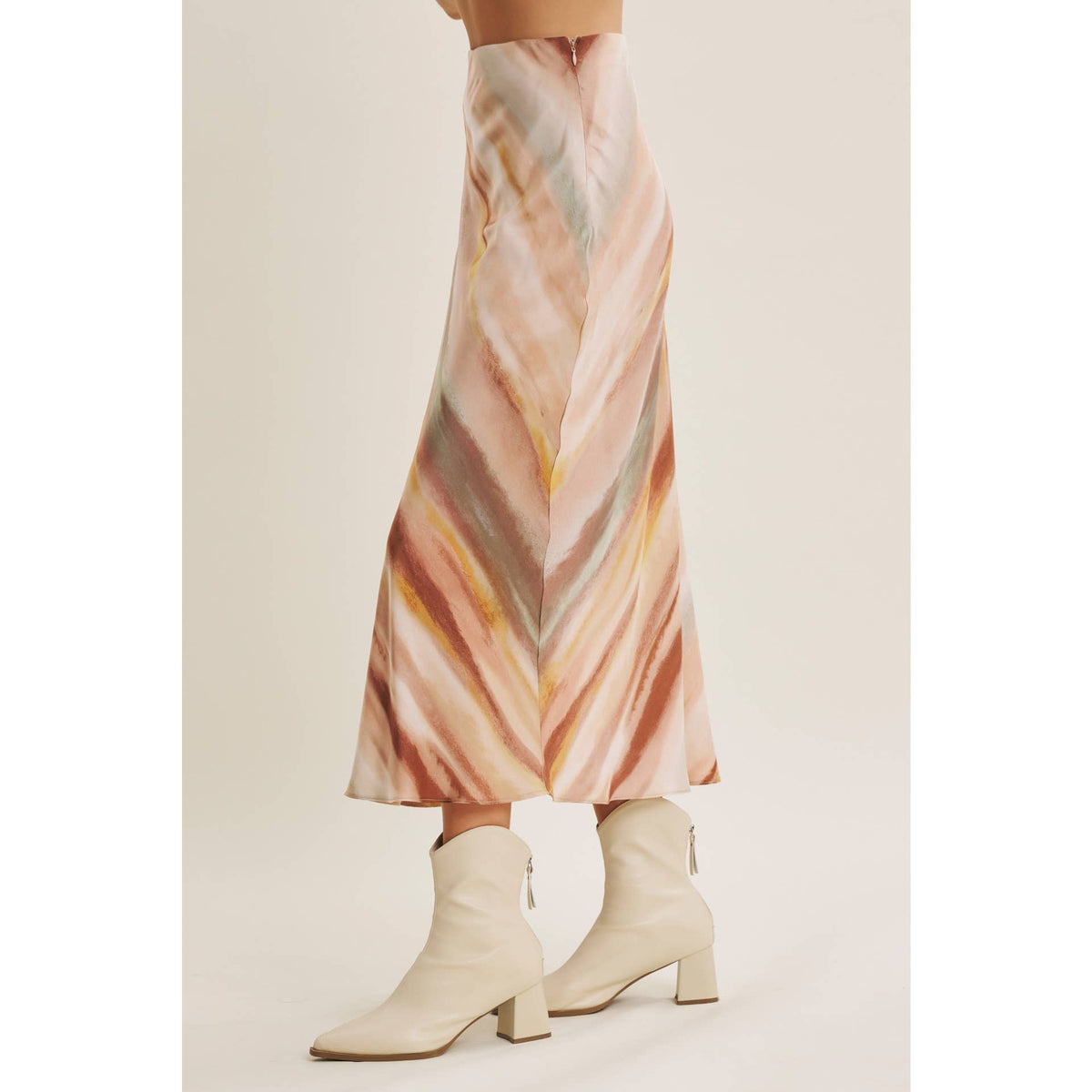 Satin Midi Skirt