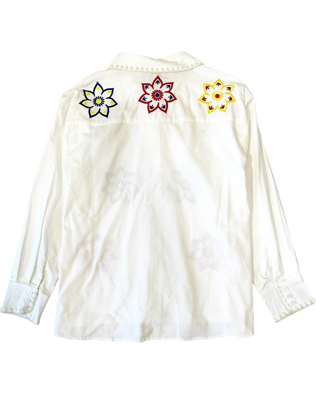 Embroidered Corduroy Top