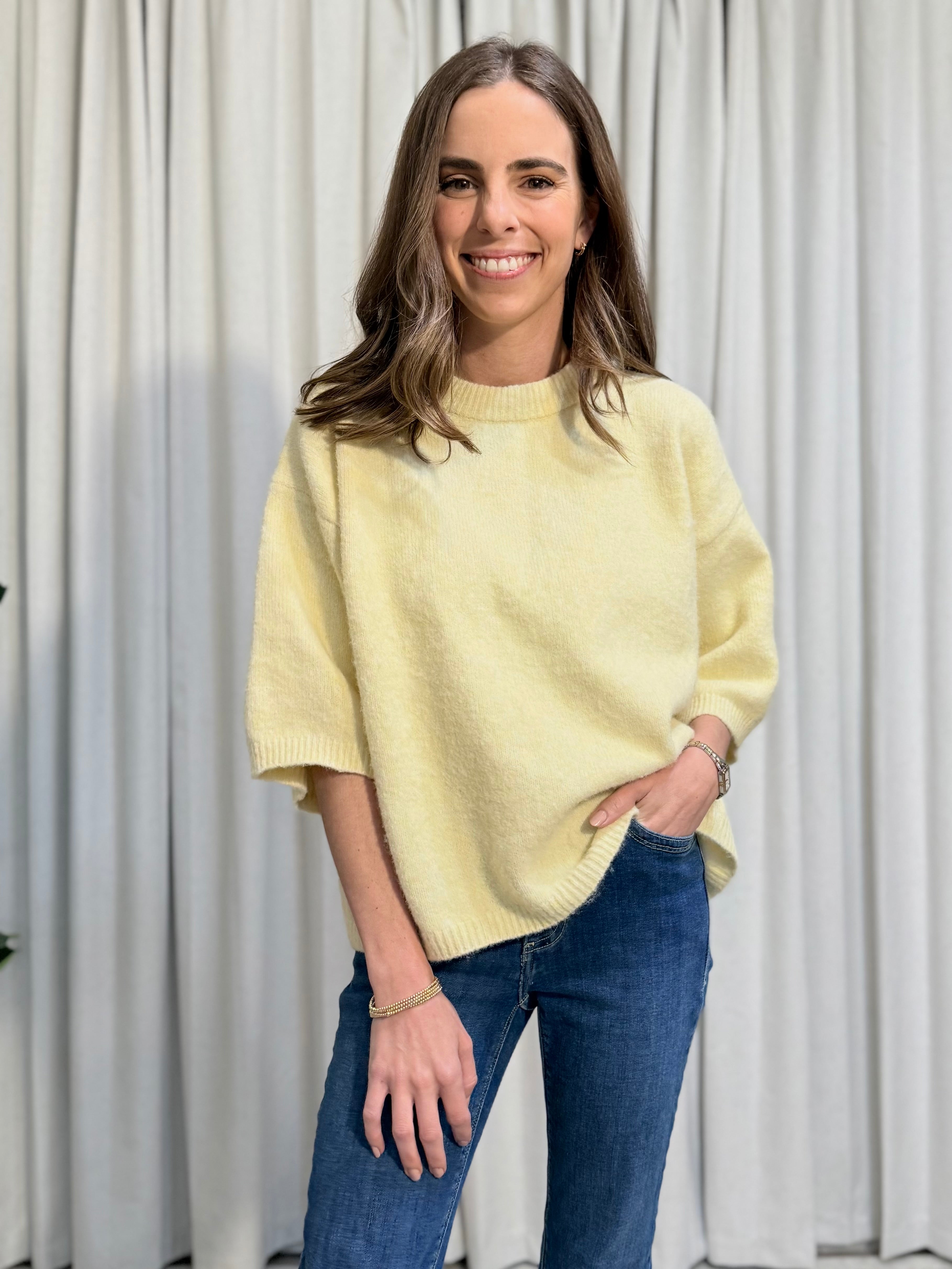 Yellow Sweater Top