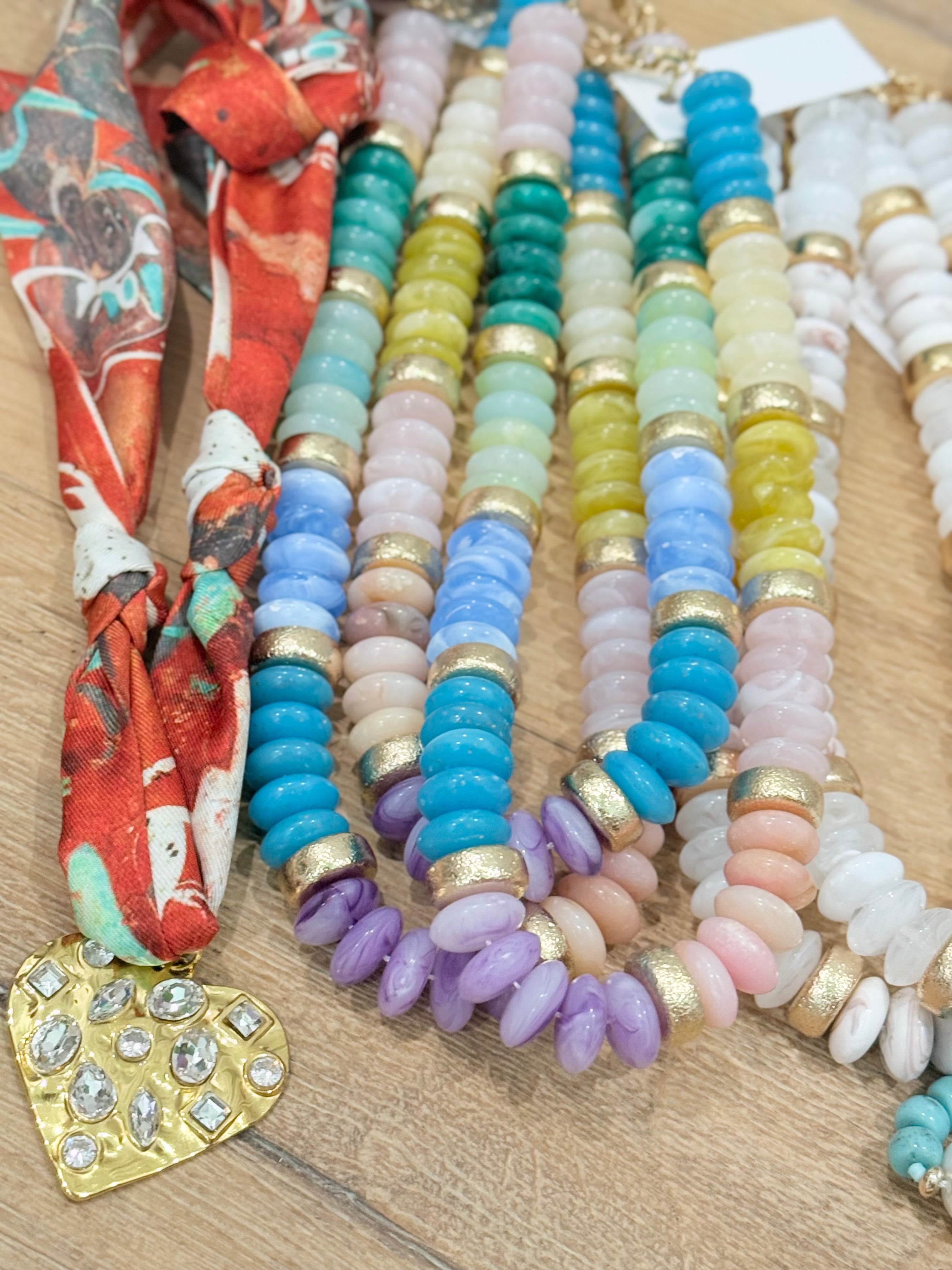 Rust Scarf Necklaces