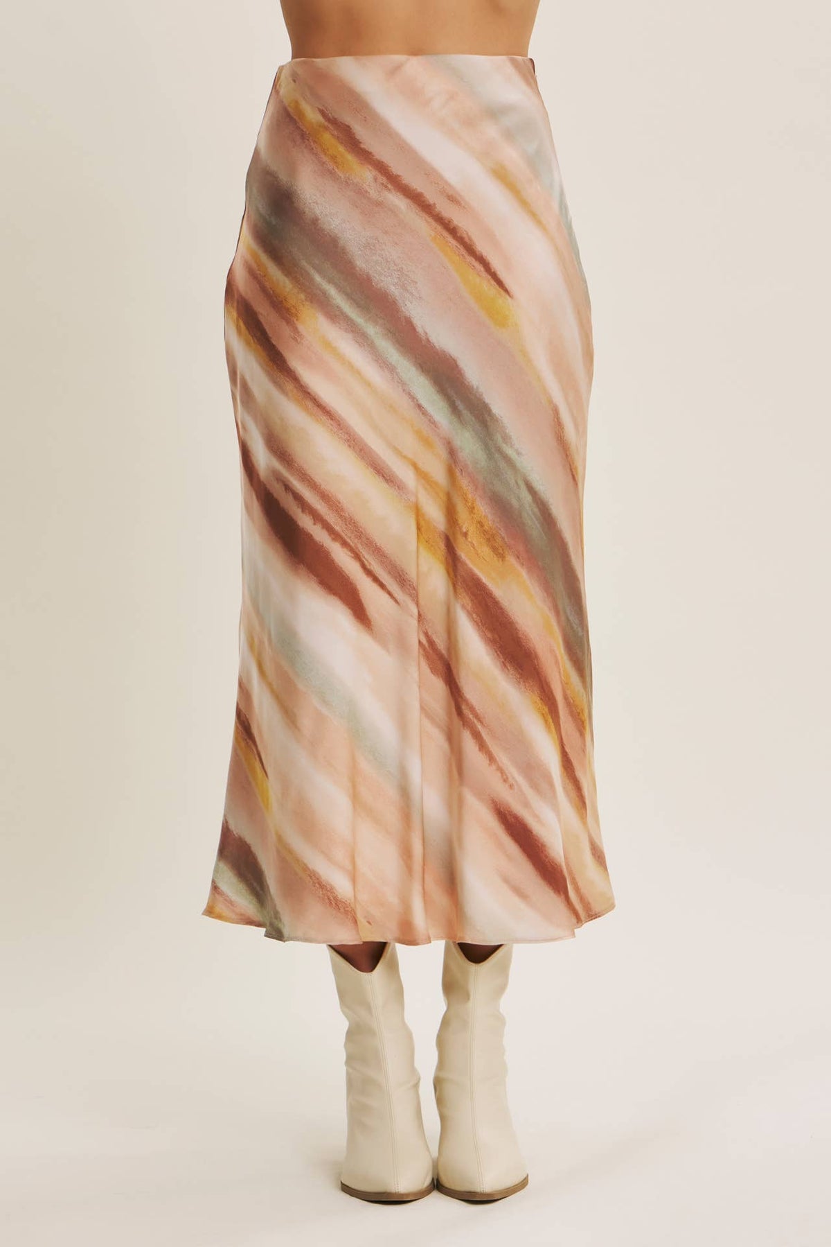 Satin Midi Skirt