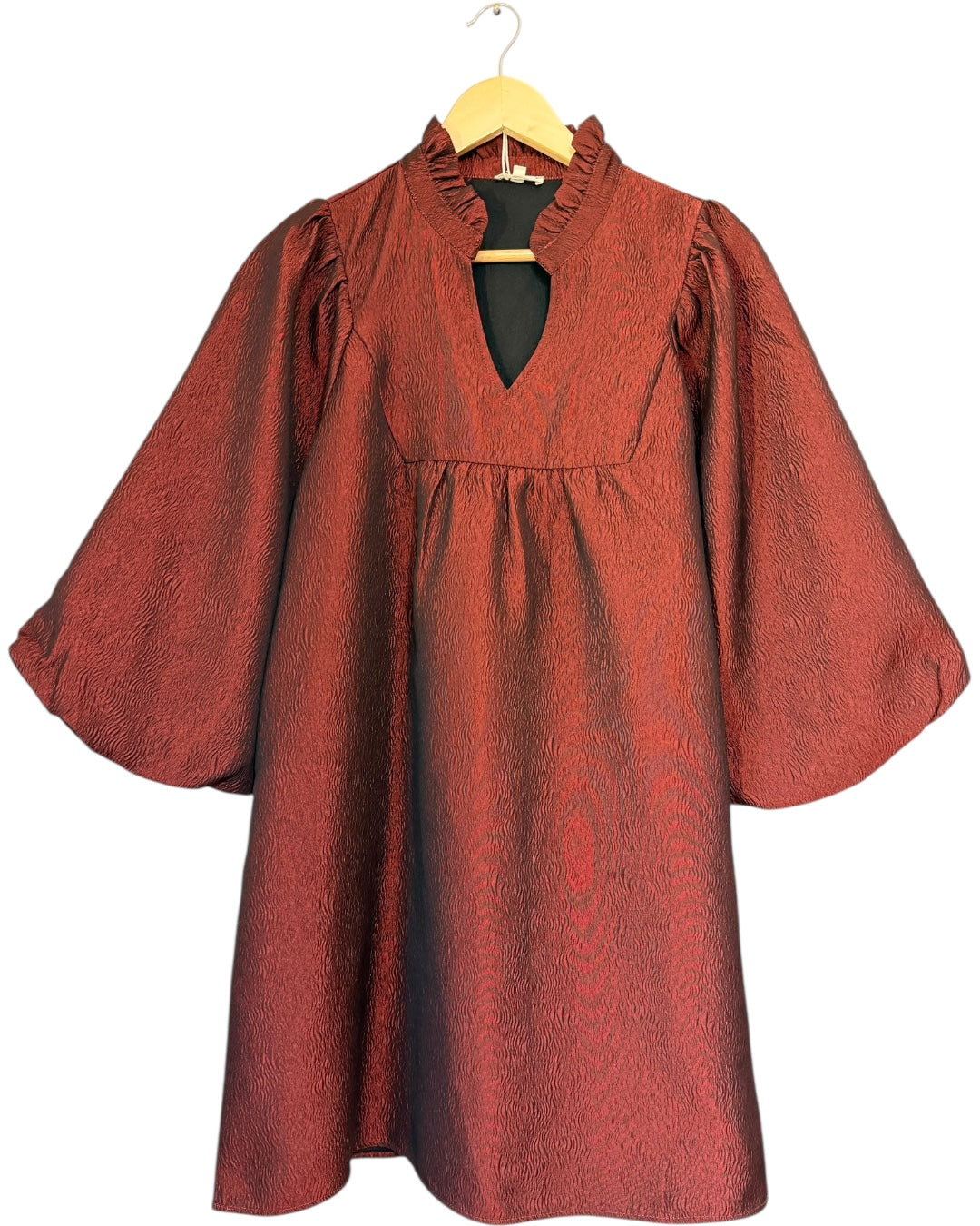 Burgundy Babydoll Dress