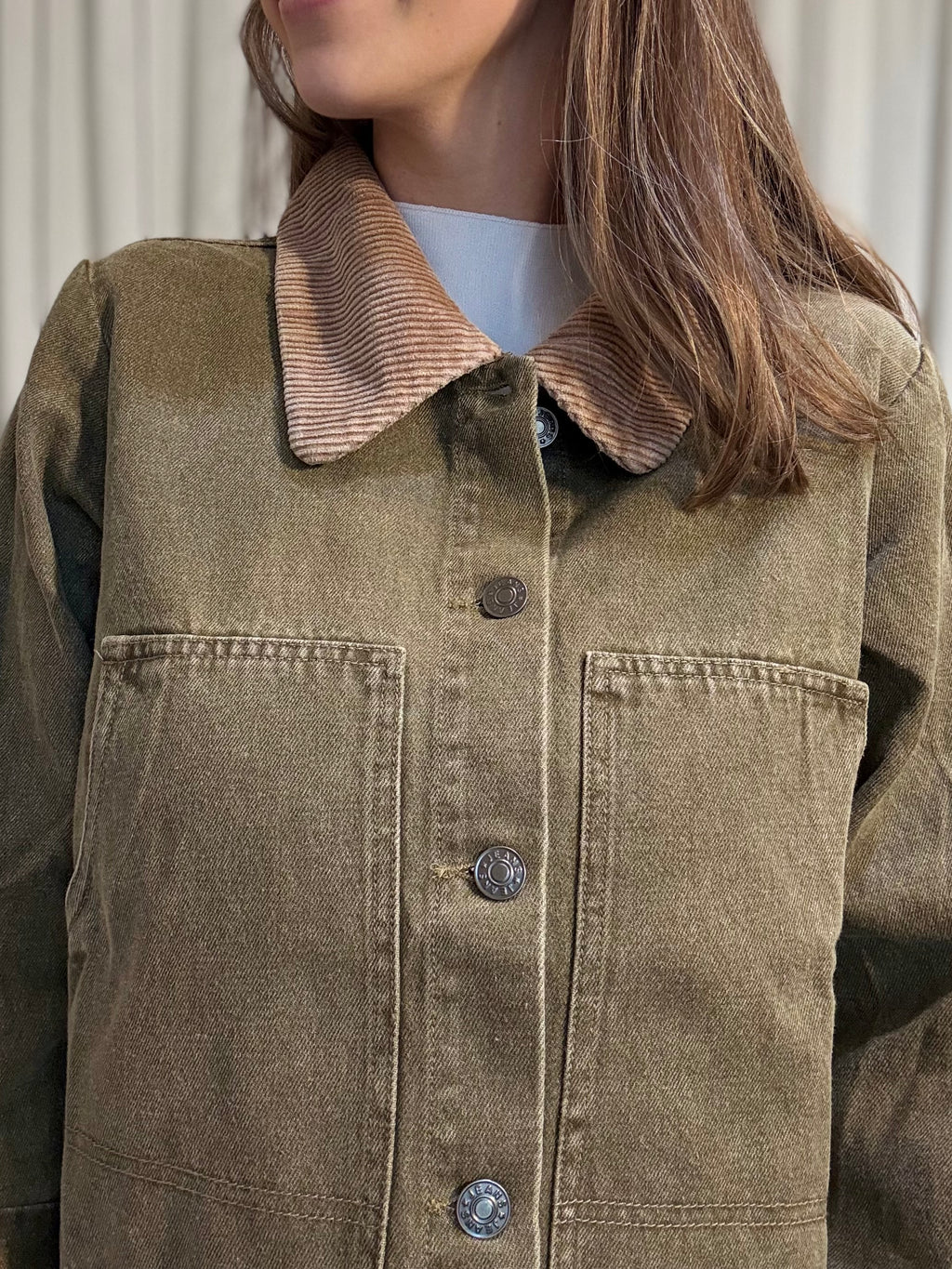 Washed Twill Denim Jacket