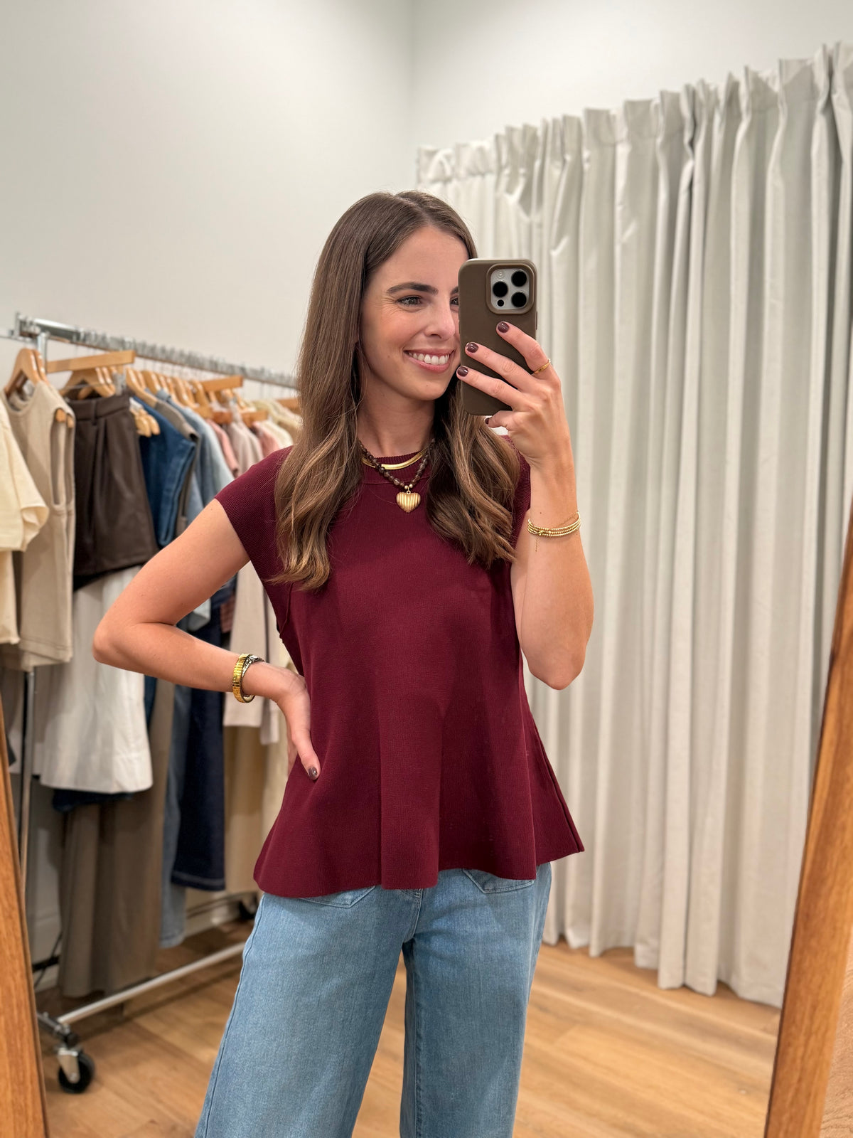 Flared Knit Top