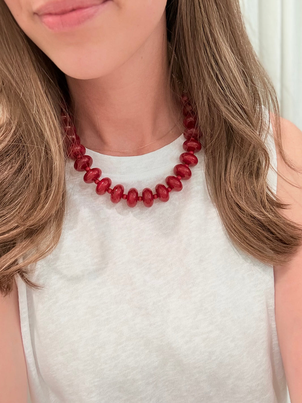 Marble Beaded Statement Necklace