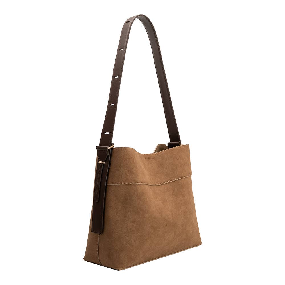 Stormie Mocha Suede Tote
