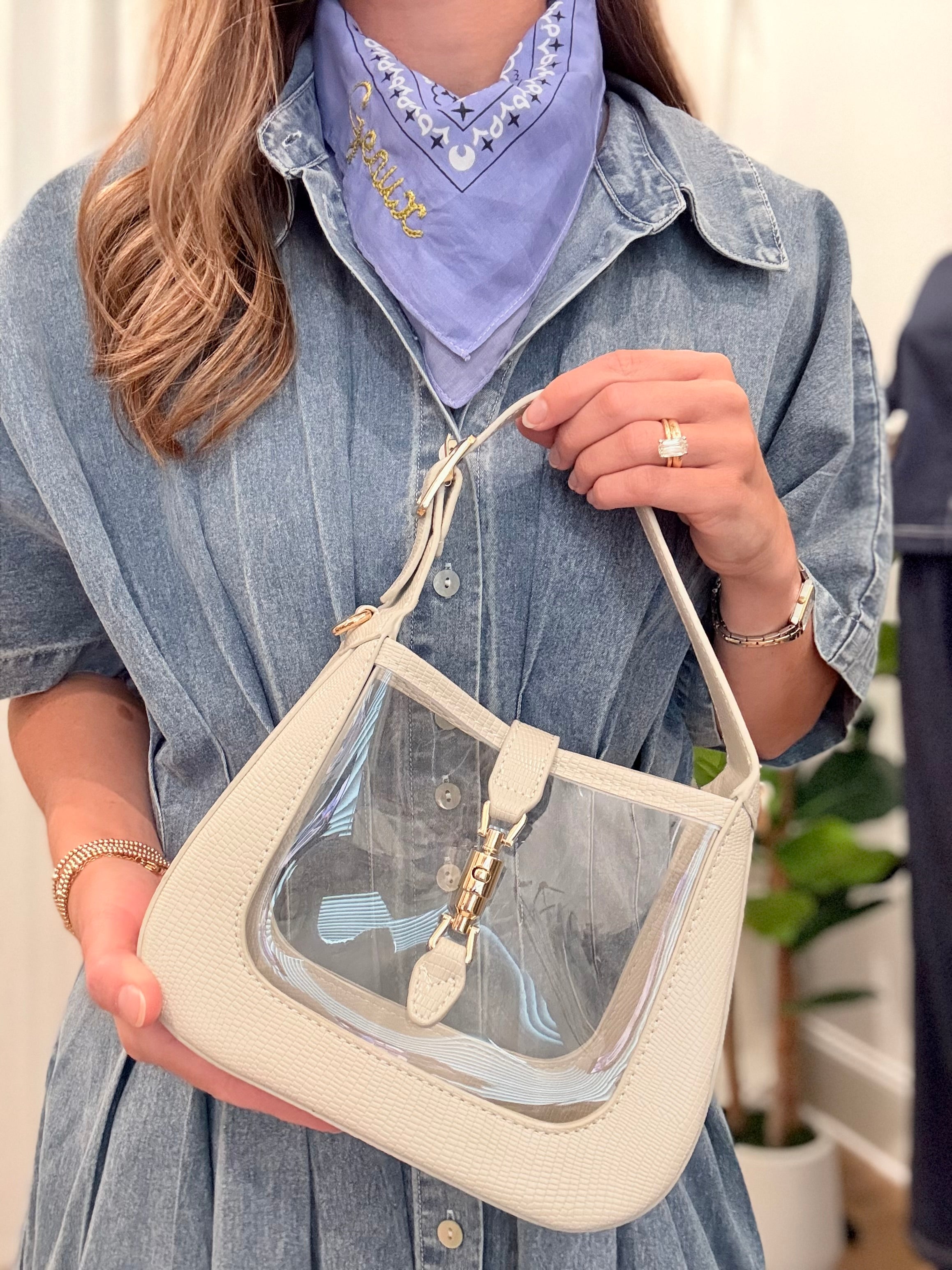 Pleated Denim Midi Dress