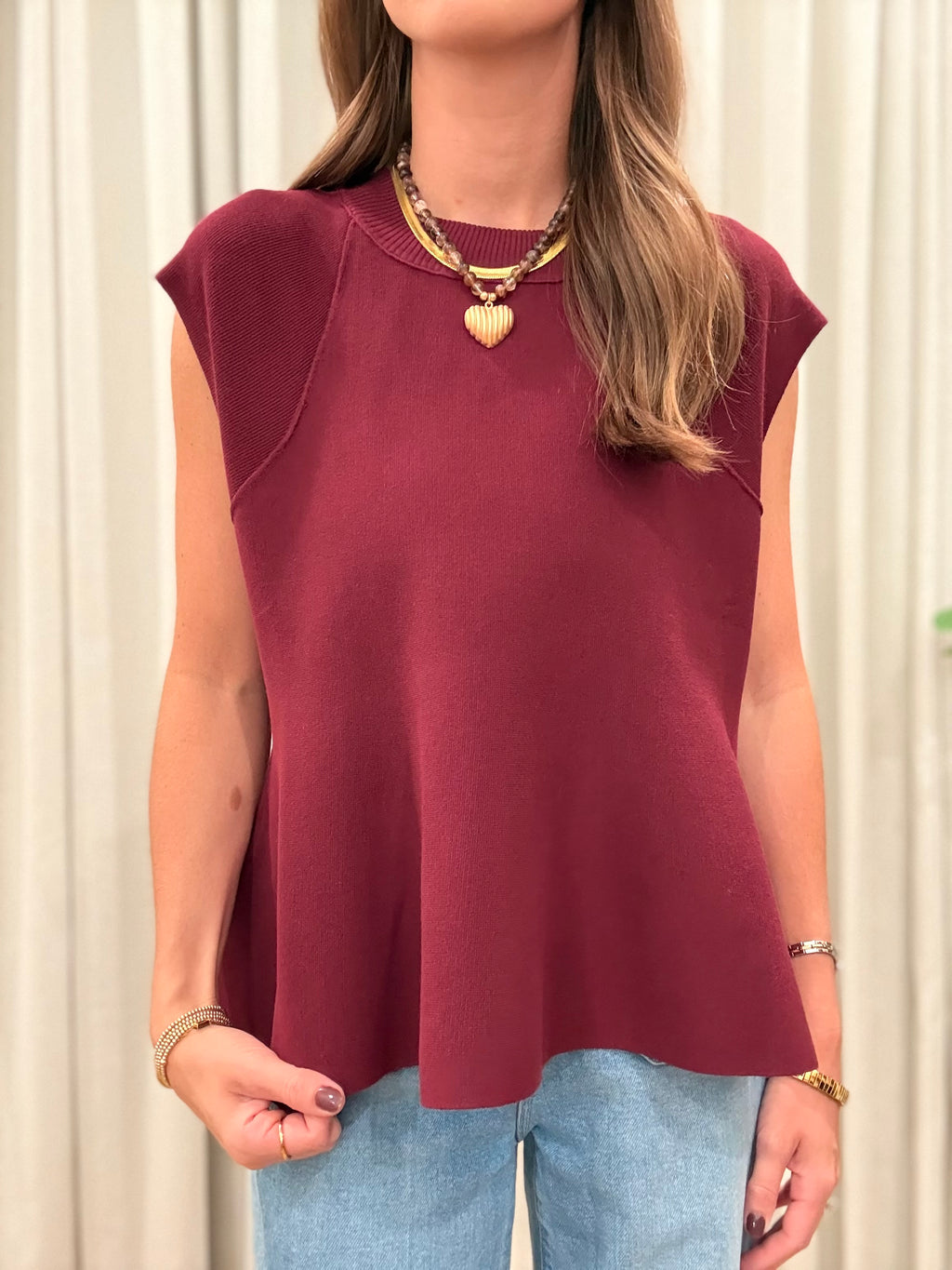 Flared Knit Top