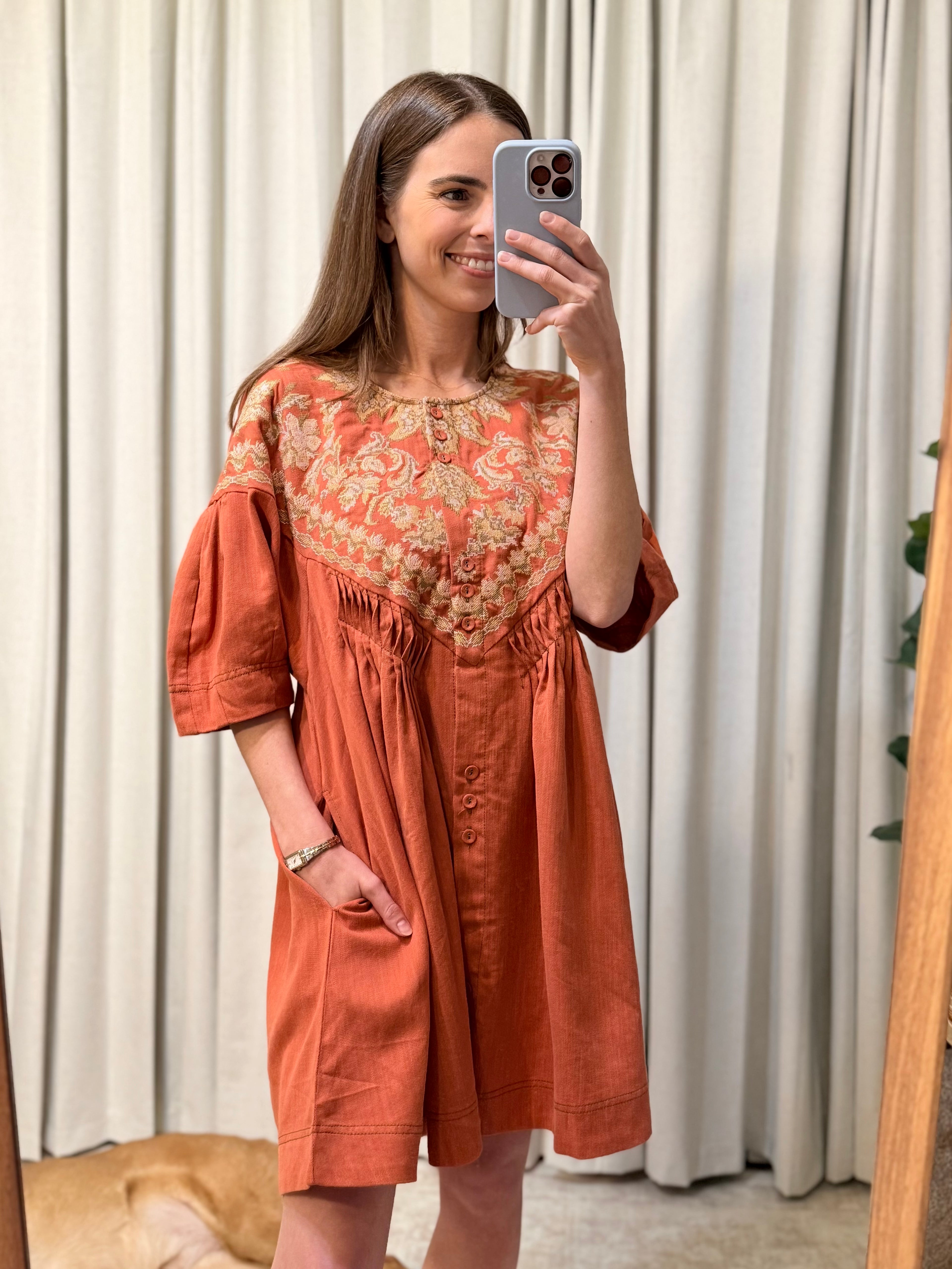 Embroidered Tunic Dress