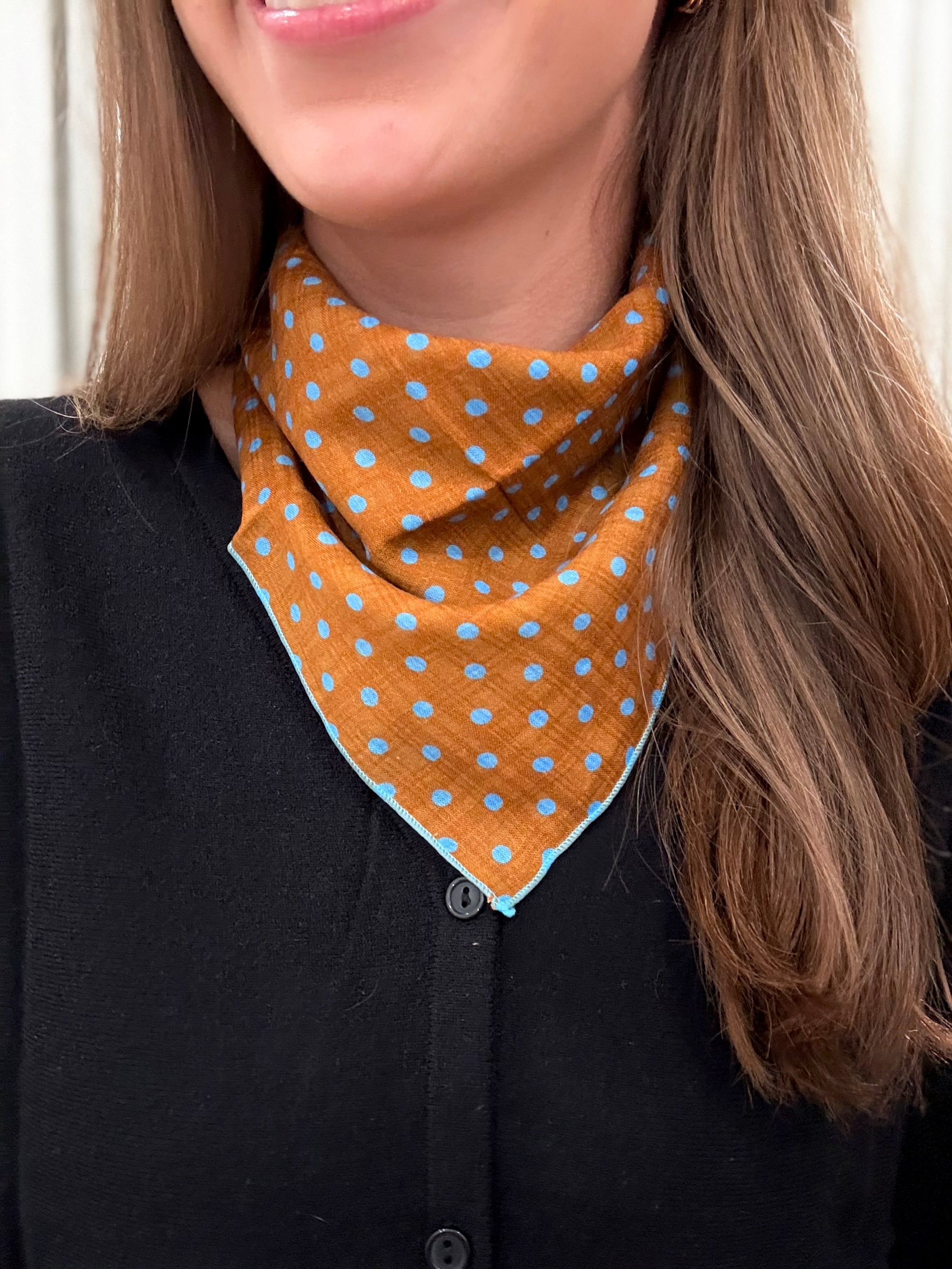 Brown Polka Dot Scarf