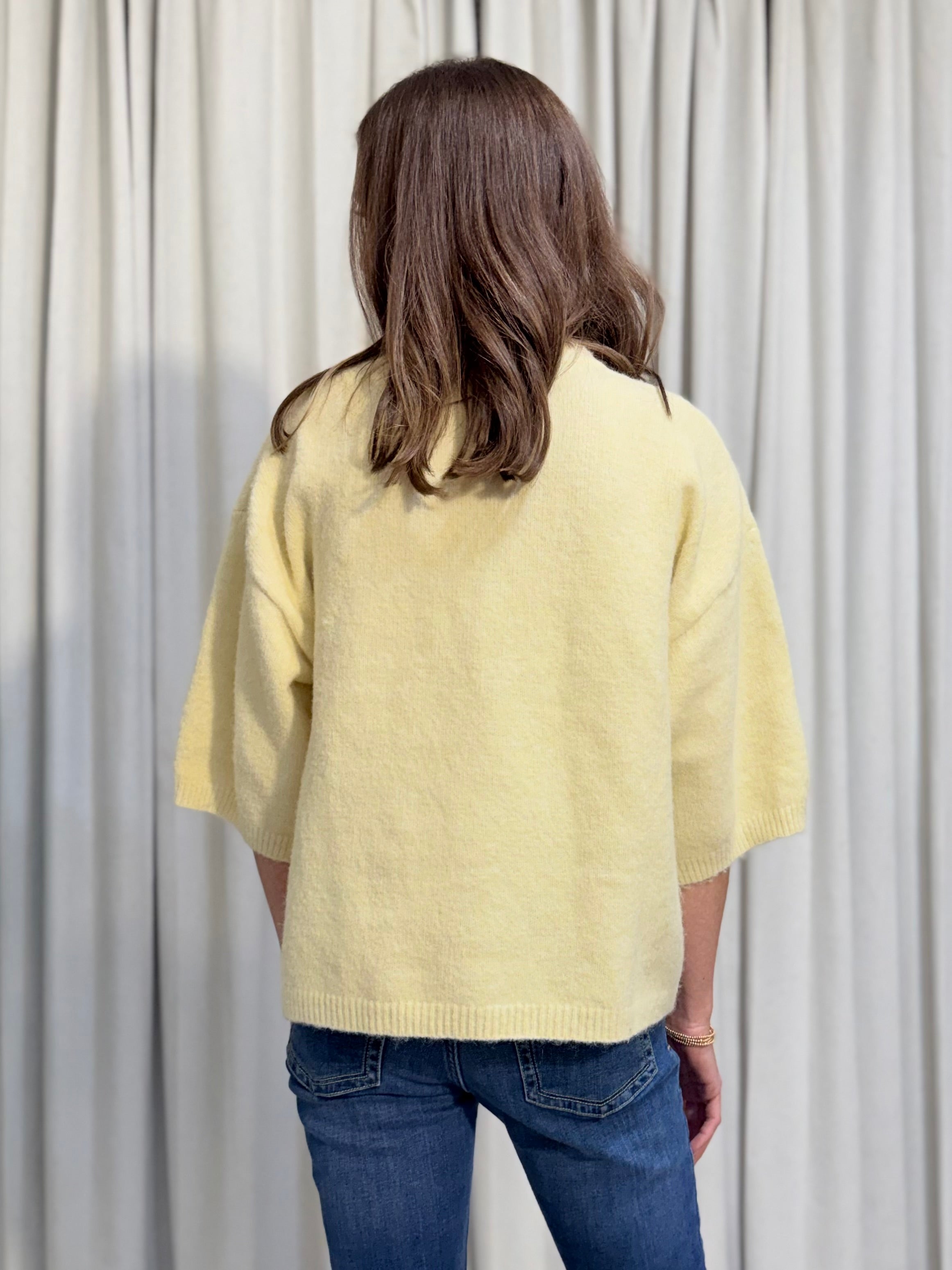 Yellow Sweater Top