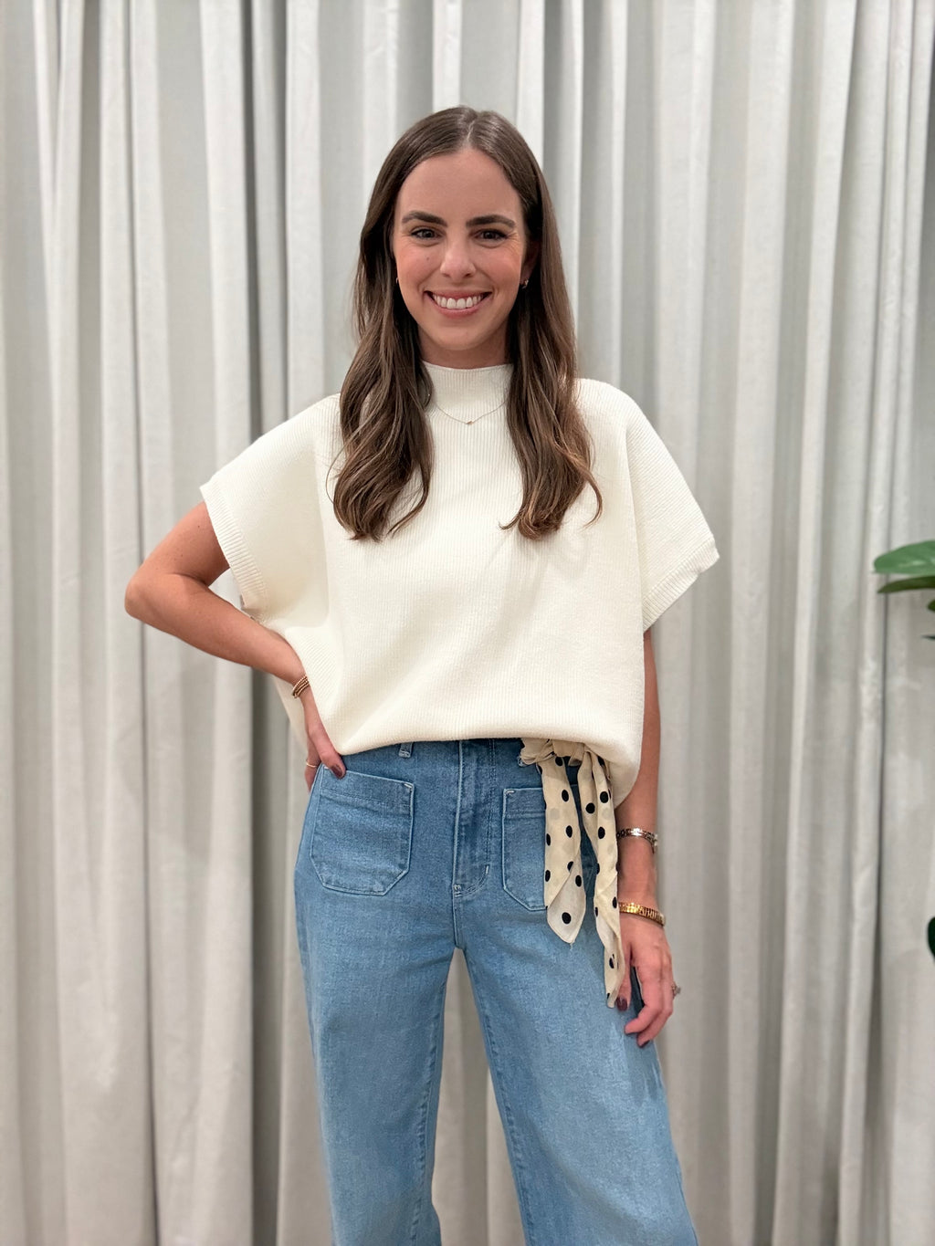 Mock Neck Sweater Top