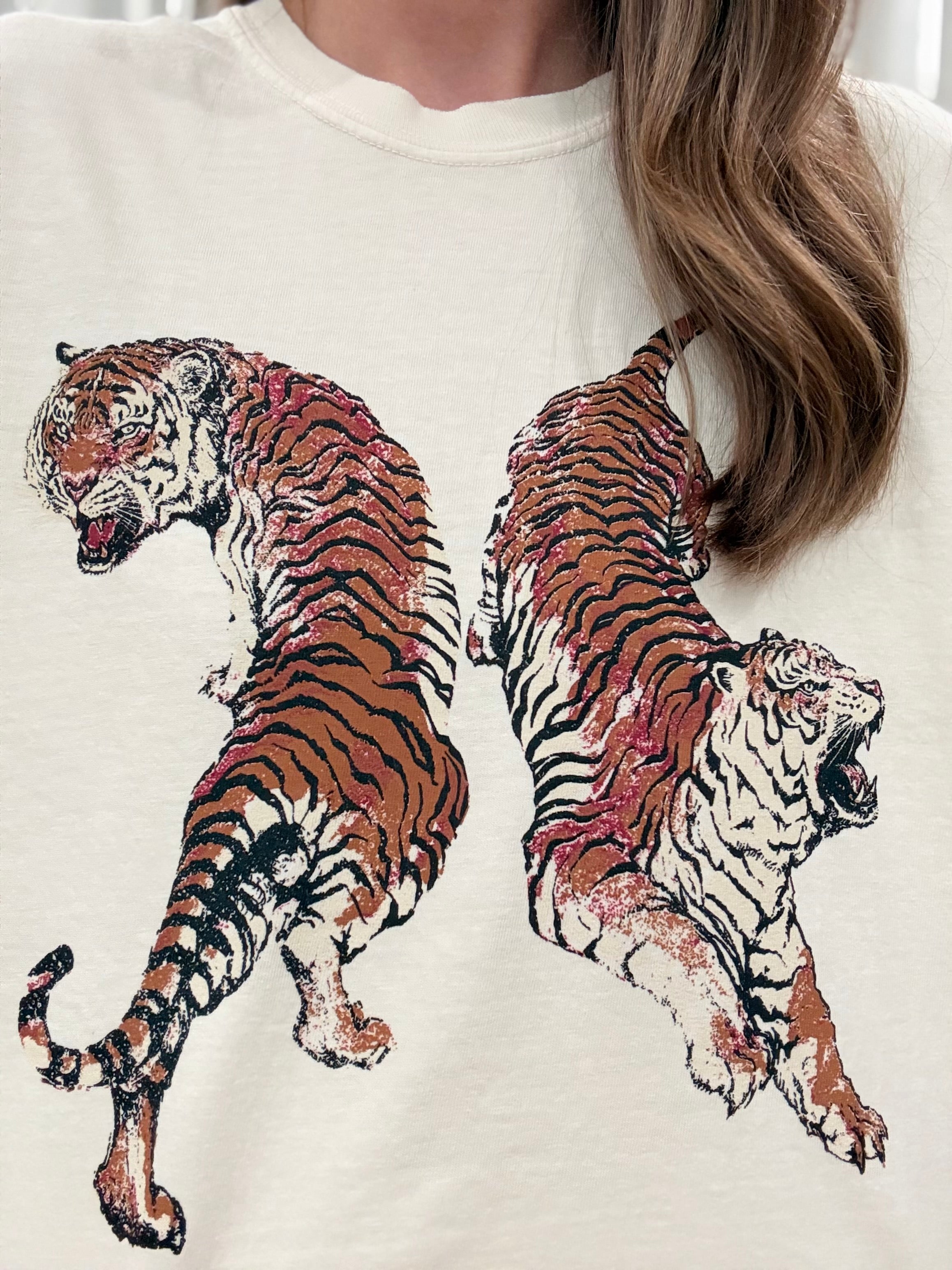 Tiger Graphic Tee Ivory