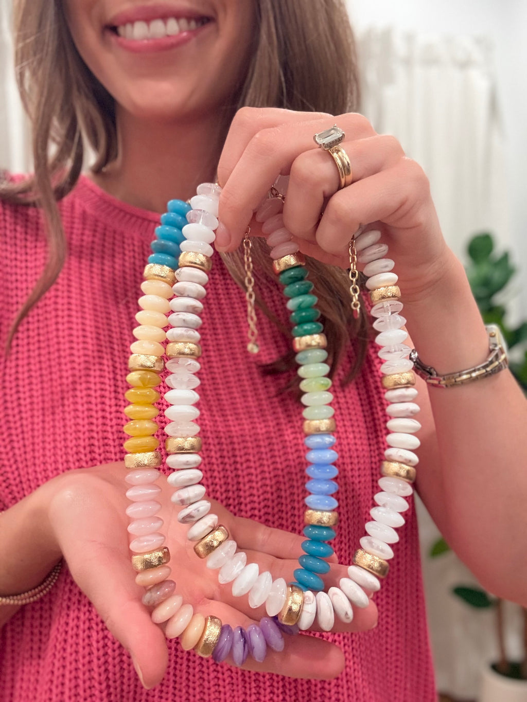 Chunky Beaded Necklace - Multi
