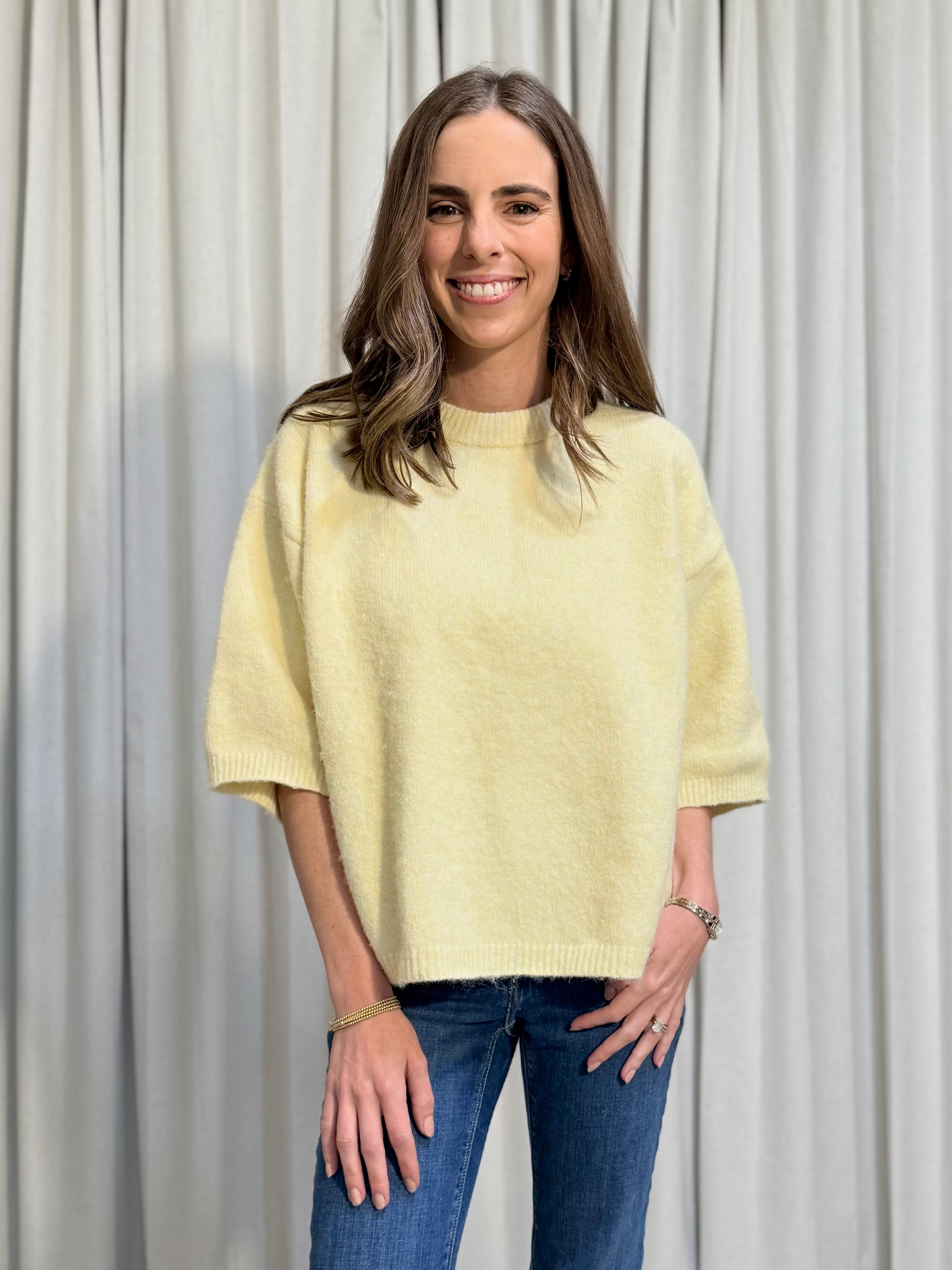Yellow Sweater Top