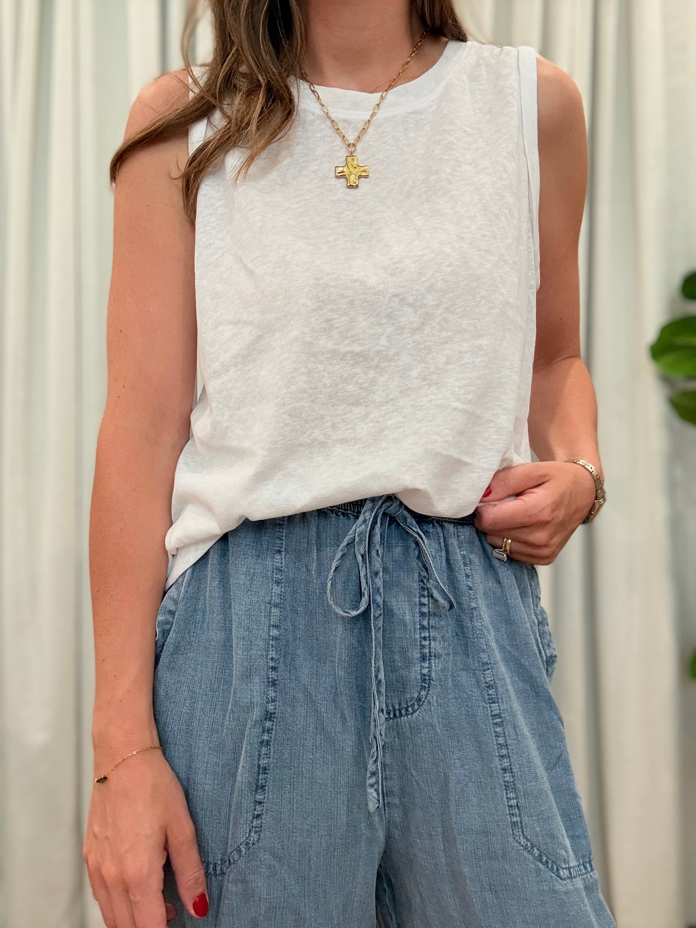 Drawstring Patch Pocket Pant