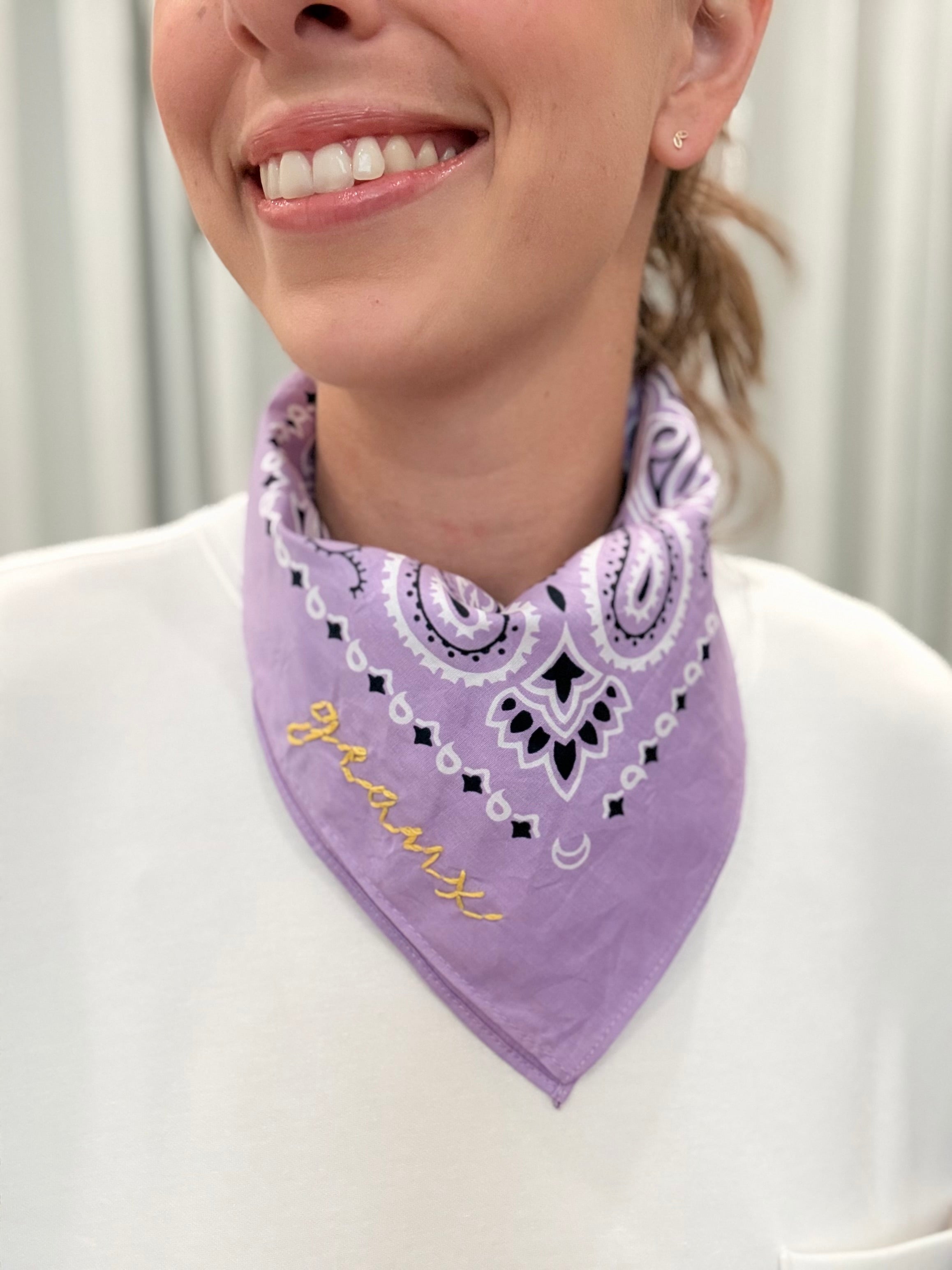 Lavender Bandana Scarf