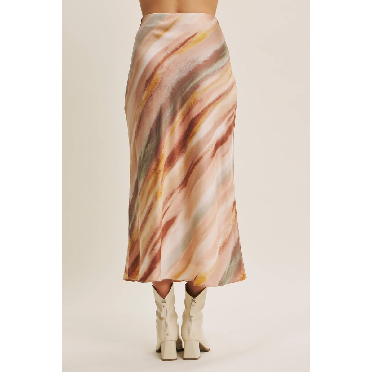 Satin Midi Skirt