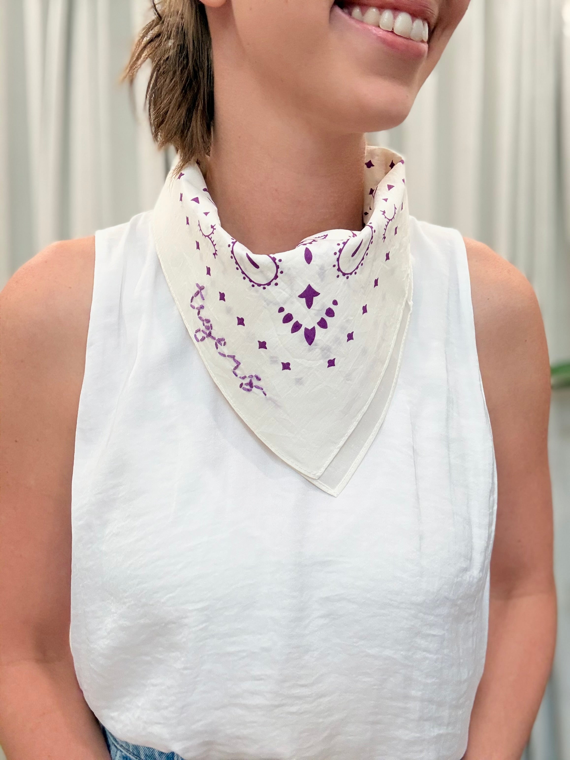 Ivory Bandana Scarf