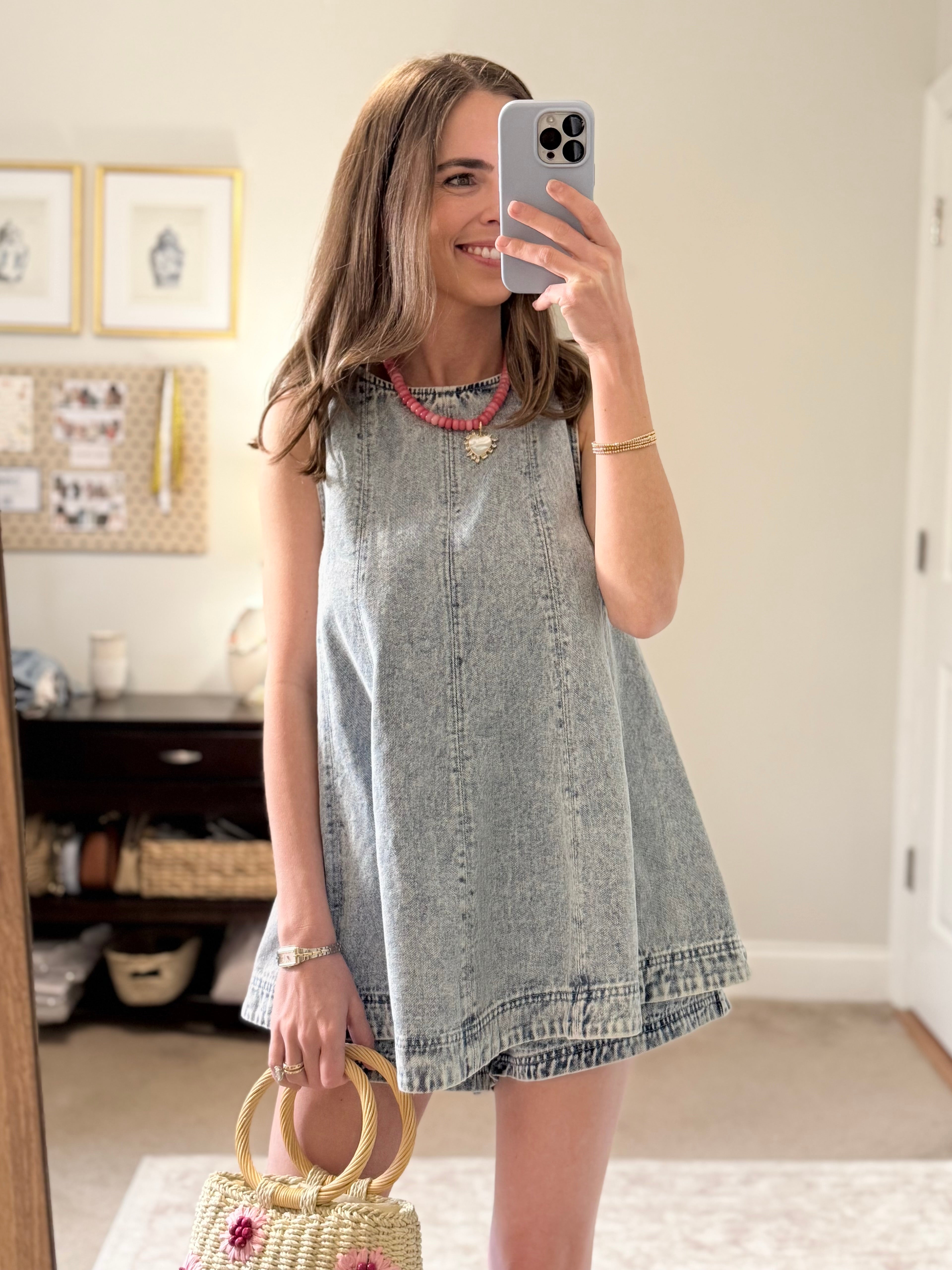 Denim Short Set