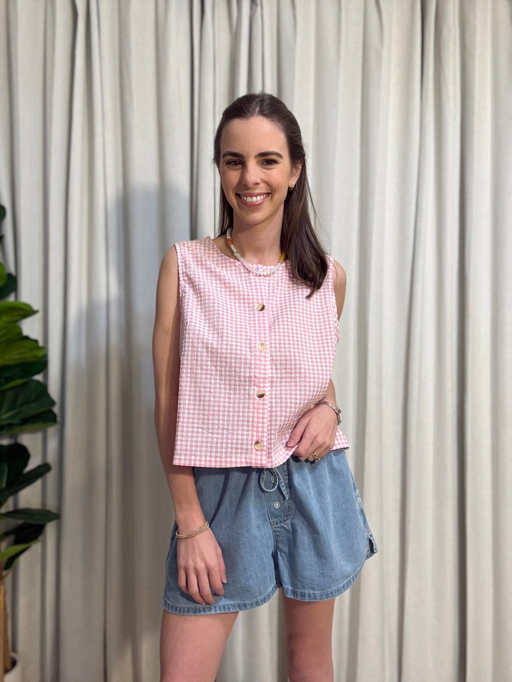 Denim Drawstring Short