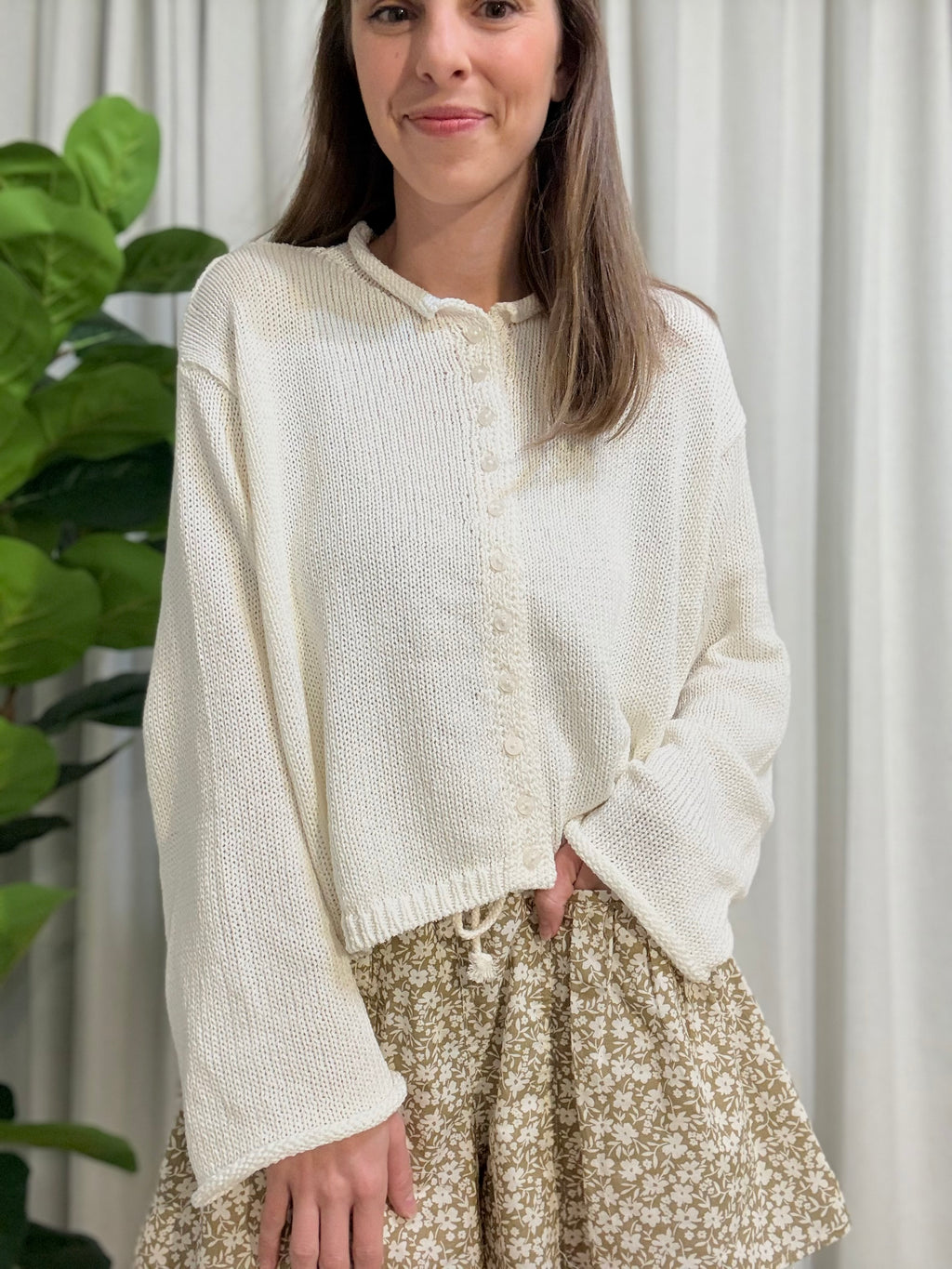 Rolled Cardigan
