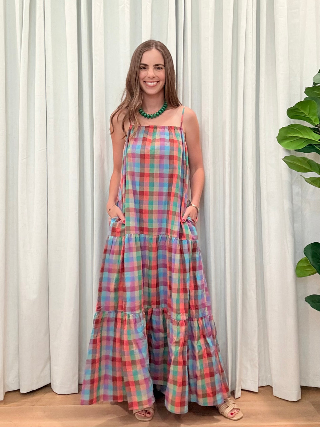 Plaid Maxi Dress