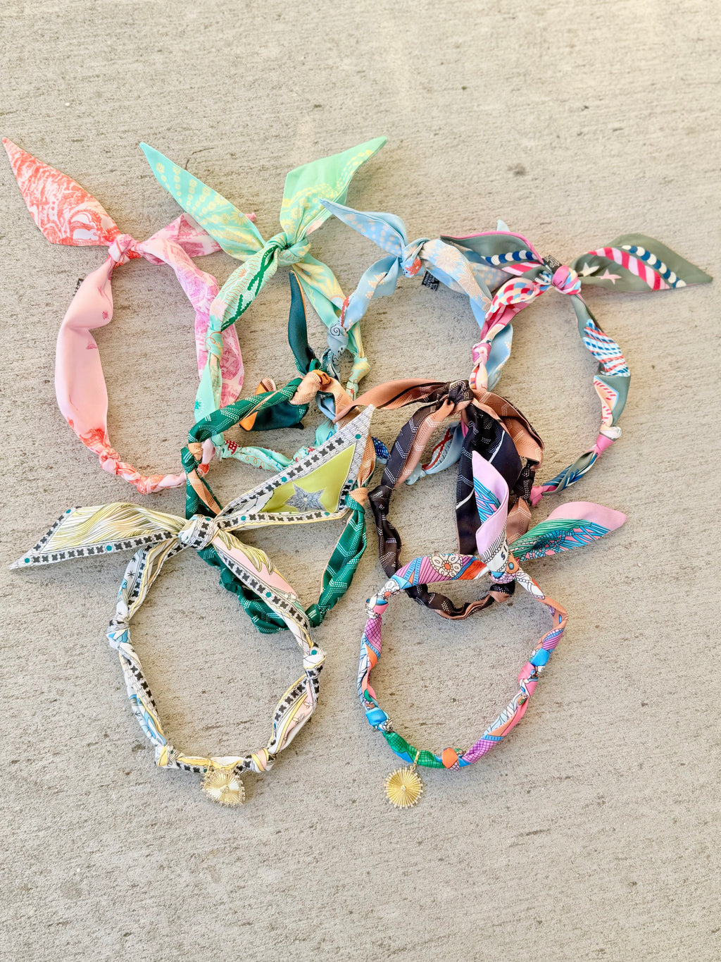 Knotted Herringbone Scarf Necklace