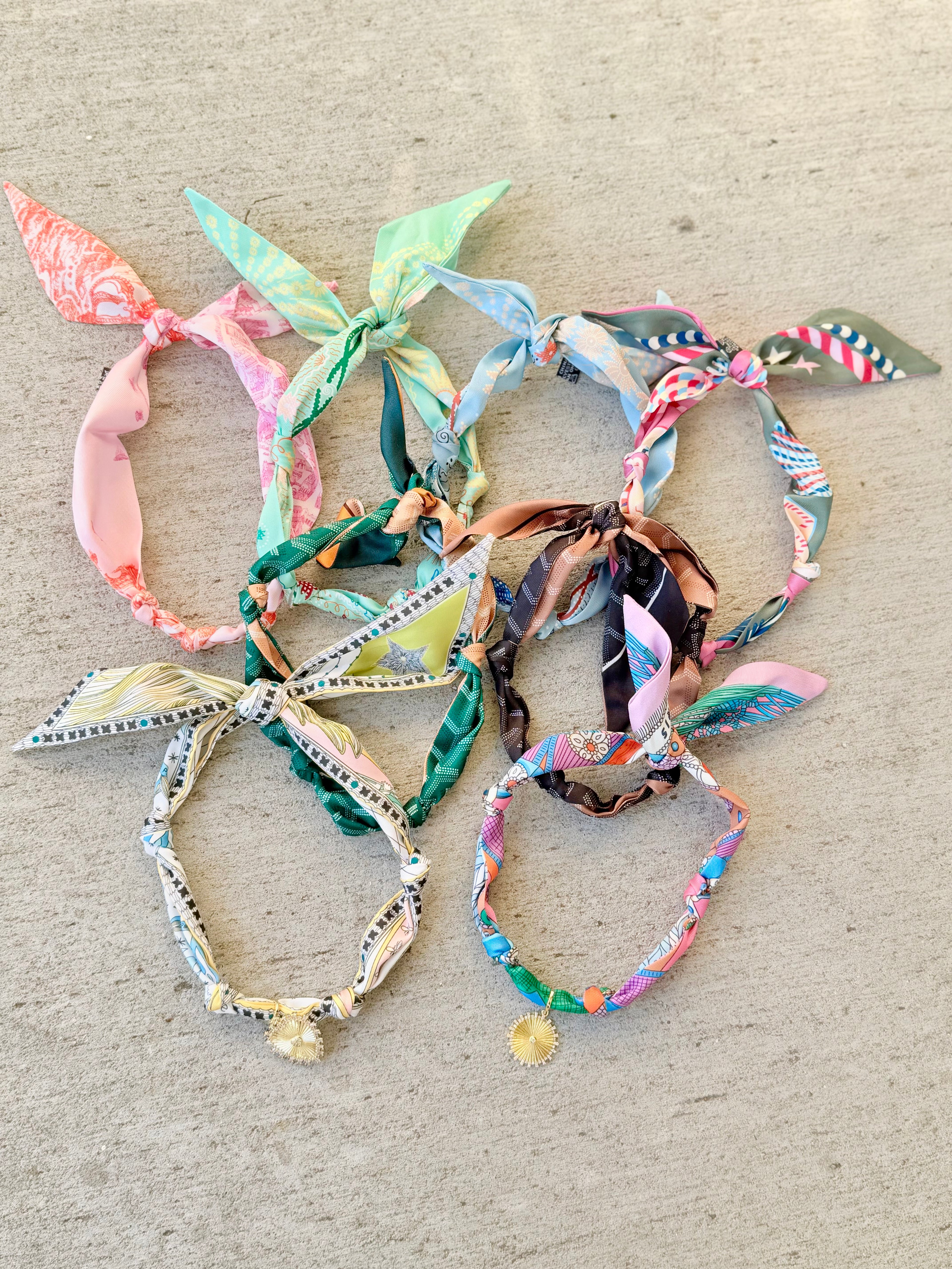 Knotted Herringbone Scarf Necklace