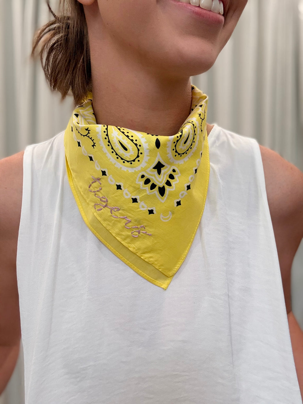 Yellow Bandana Scarf