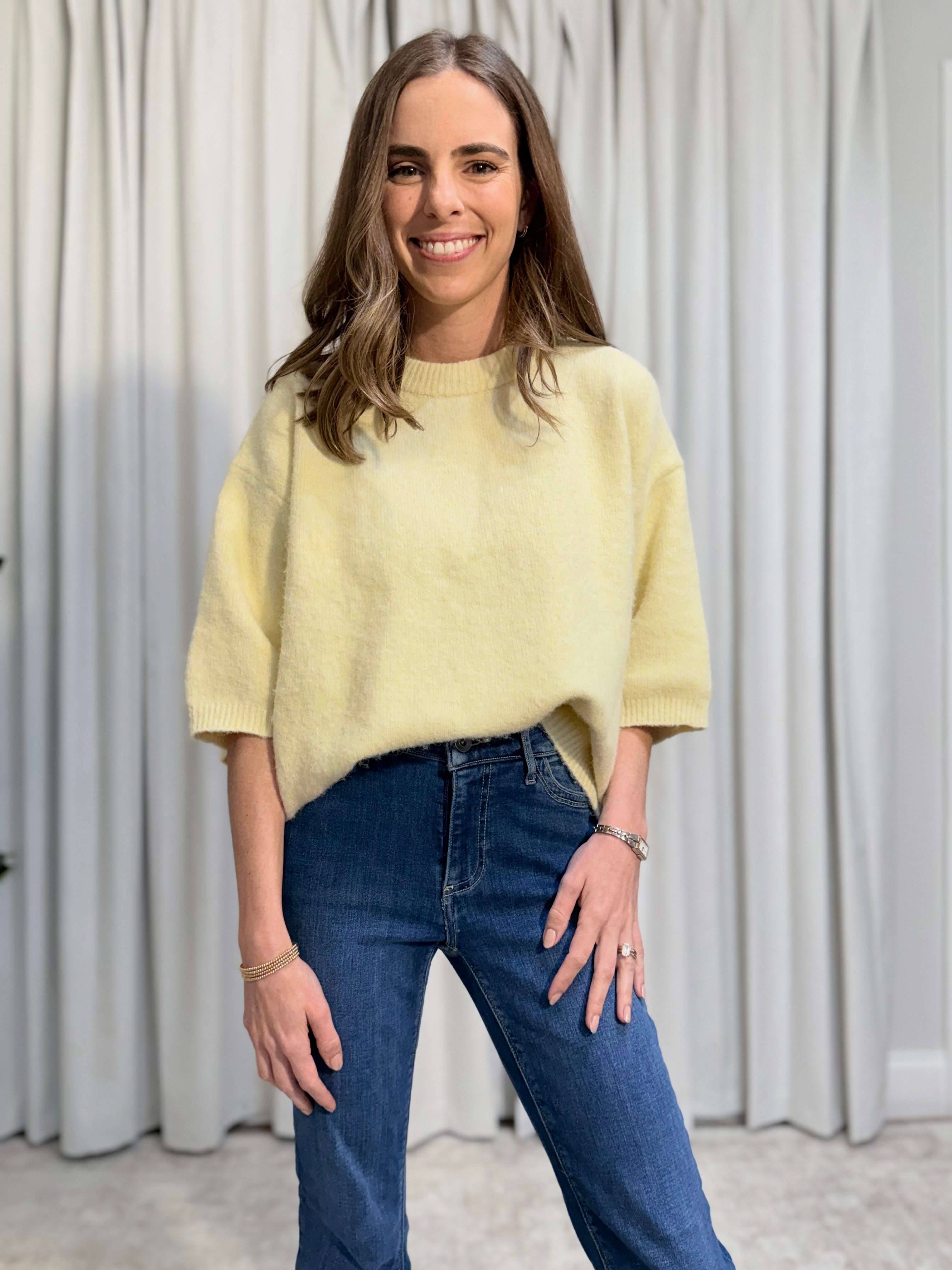 Yellow Sweater Top