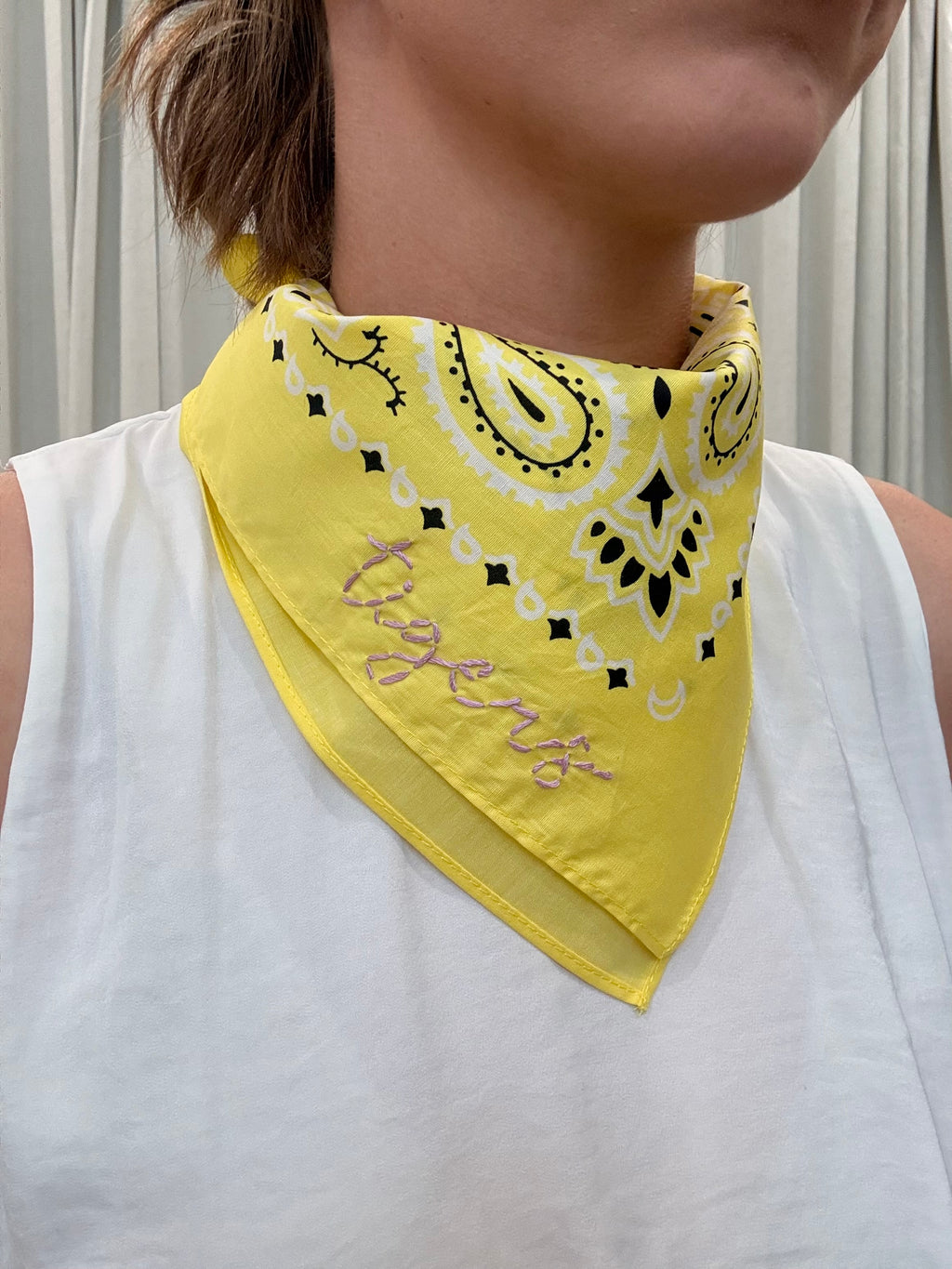 Yellow Bandana Scarf