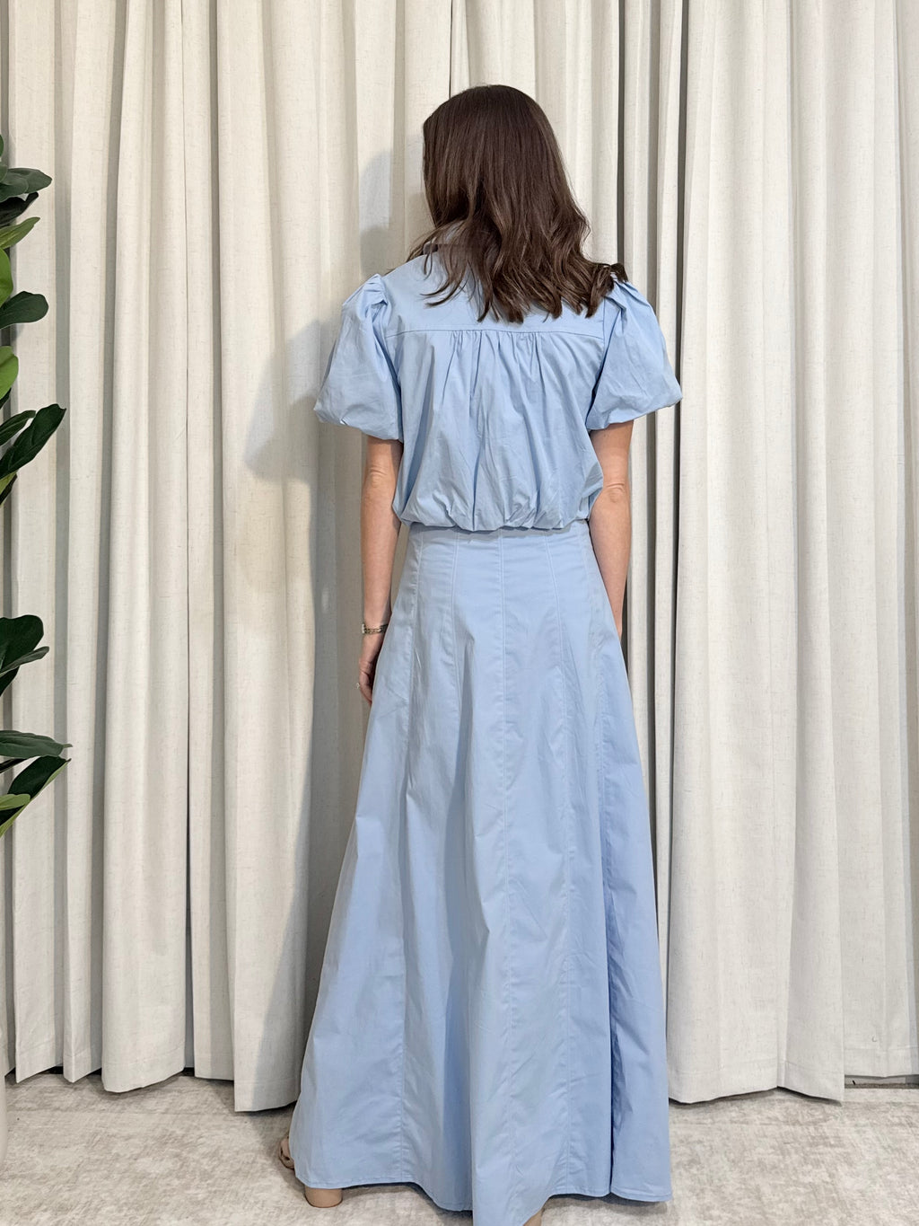 Blue Skirt Set