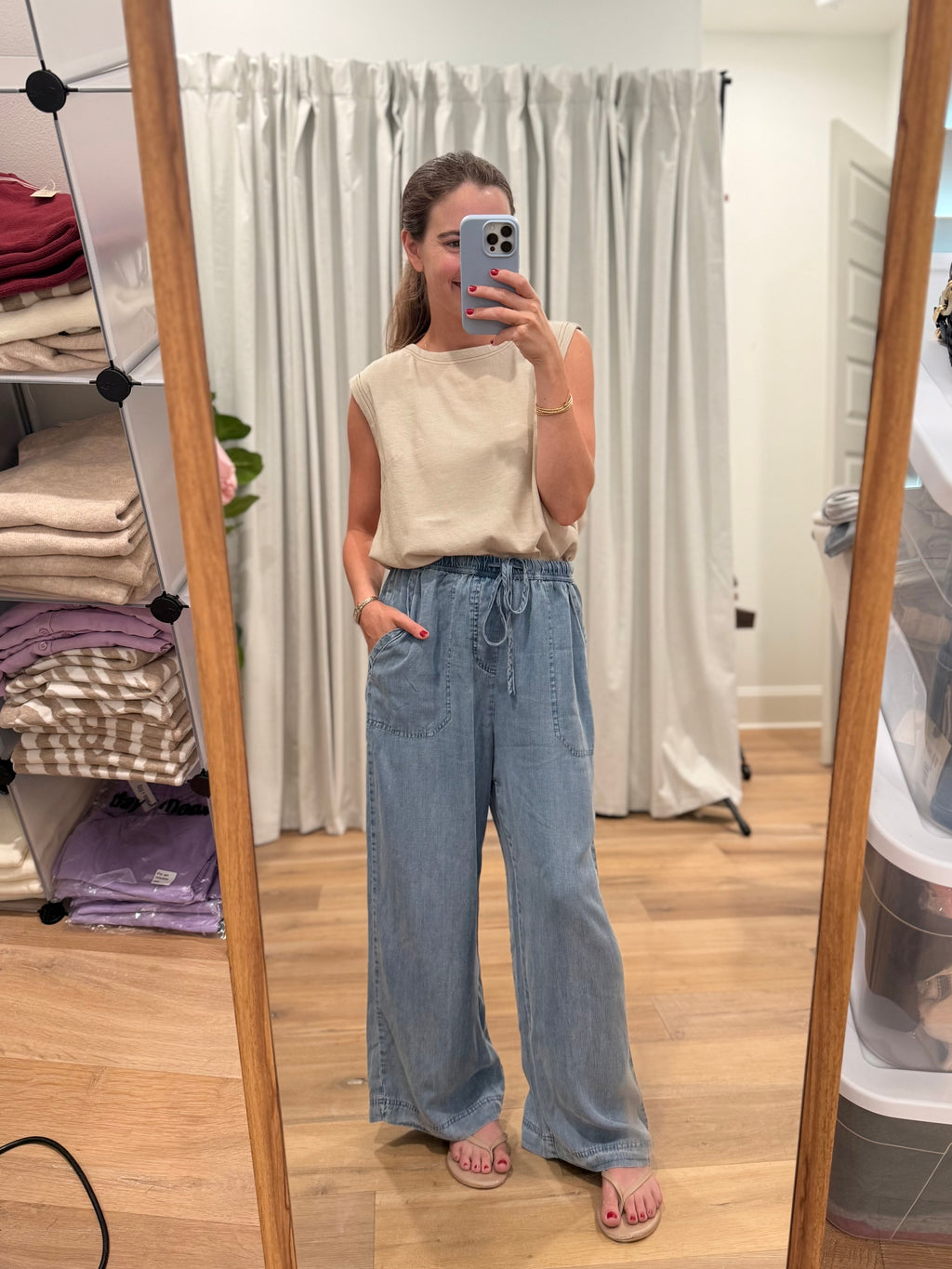 Drawstring Patch Pocket Pant