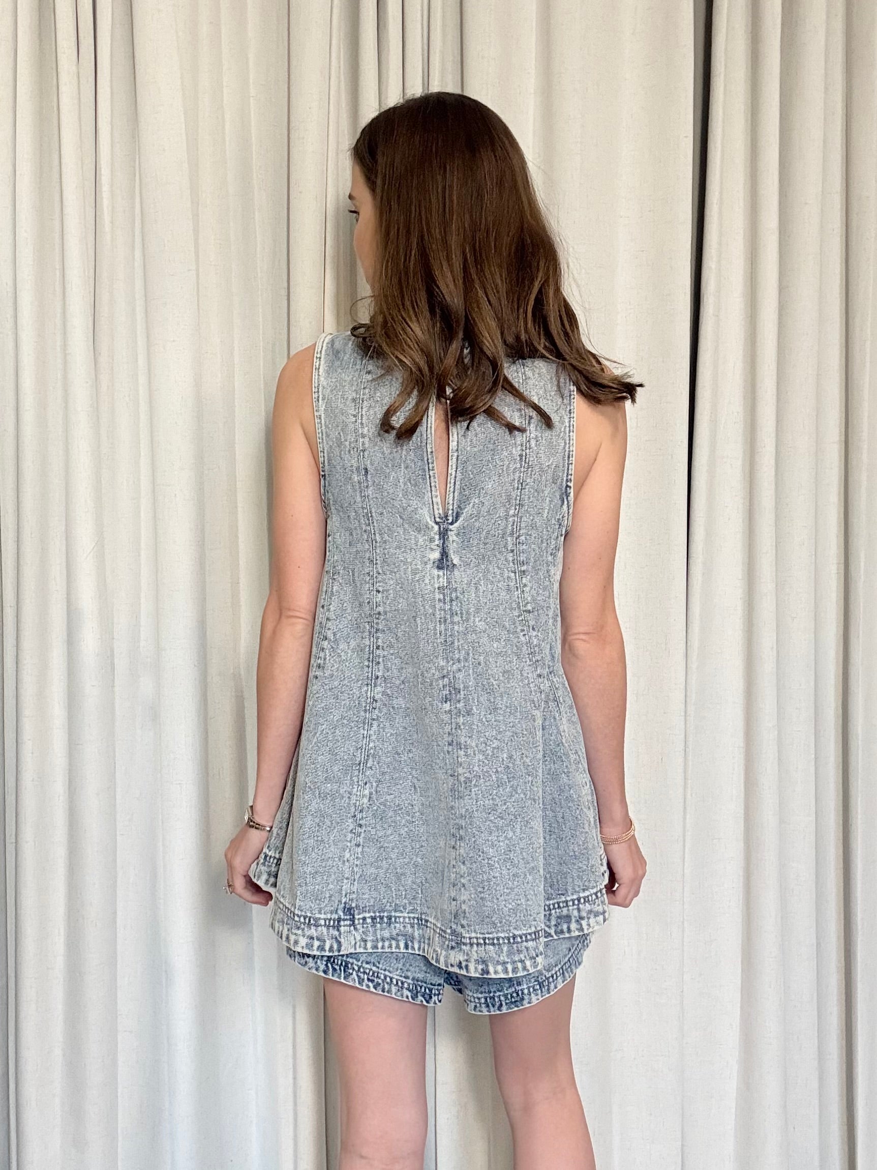 Denim Short Set
