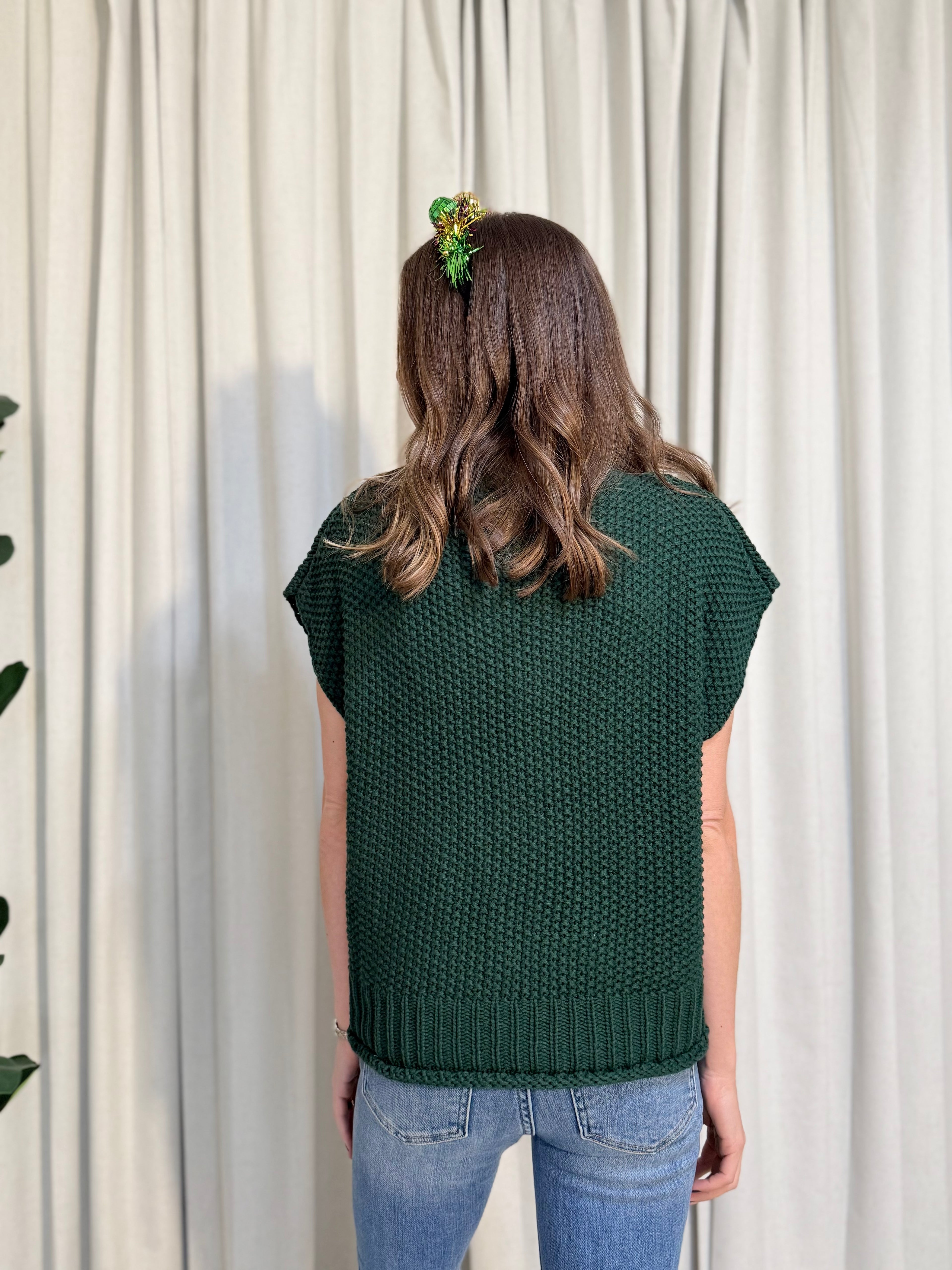 Green Mock Neck