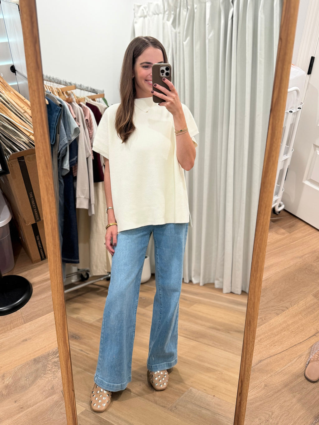 Mock Neck Sweater Top