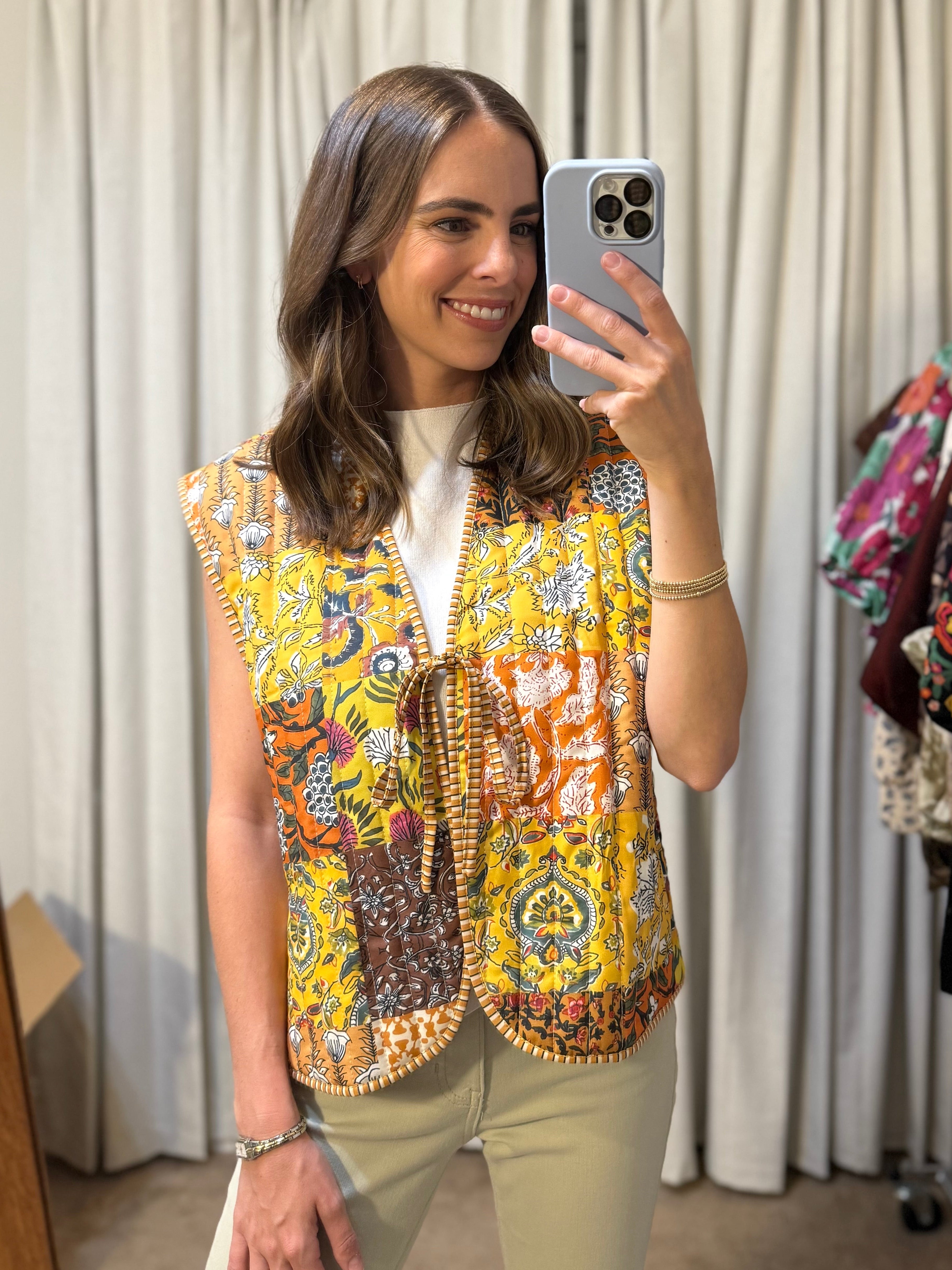 Multicolored Printed Vest