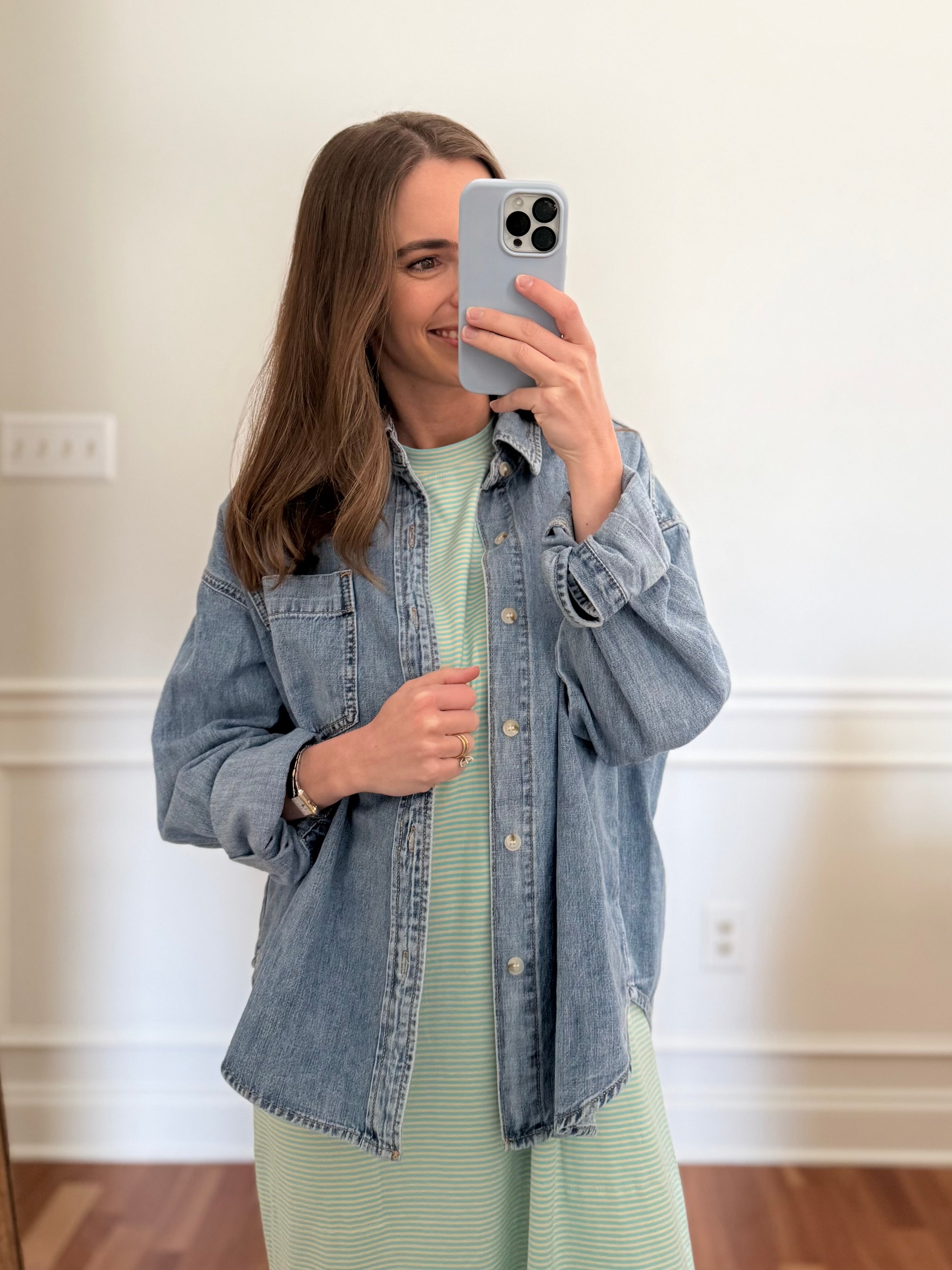 Washed Denim Button Down