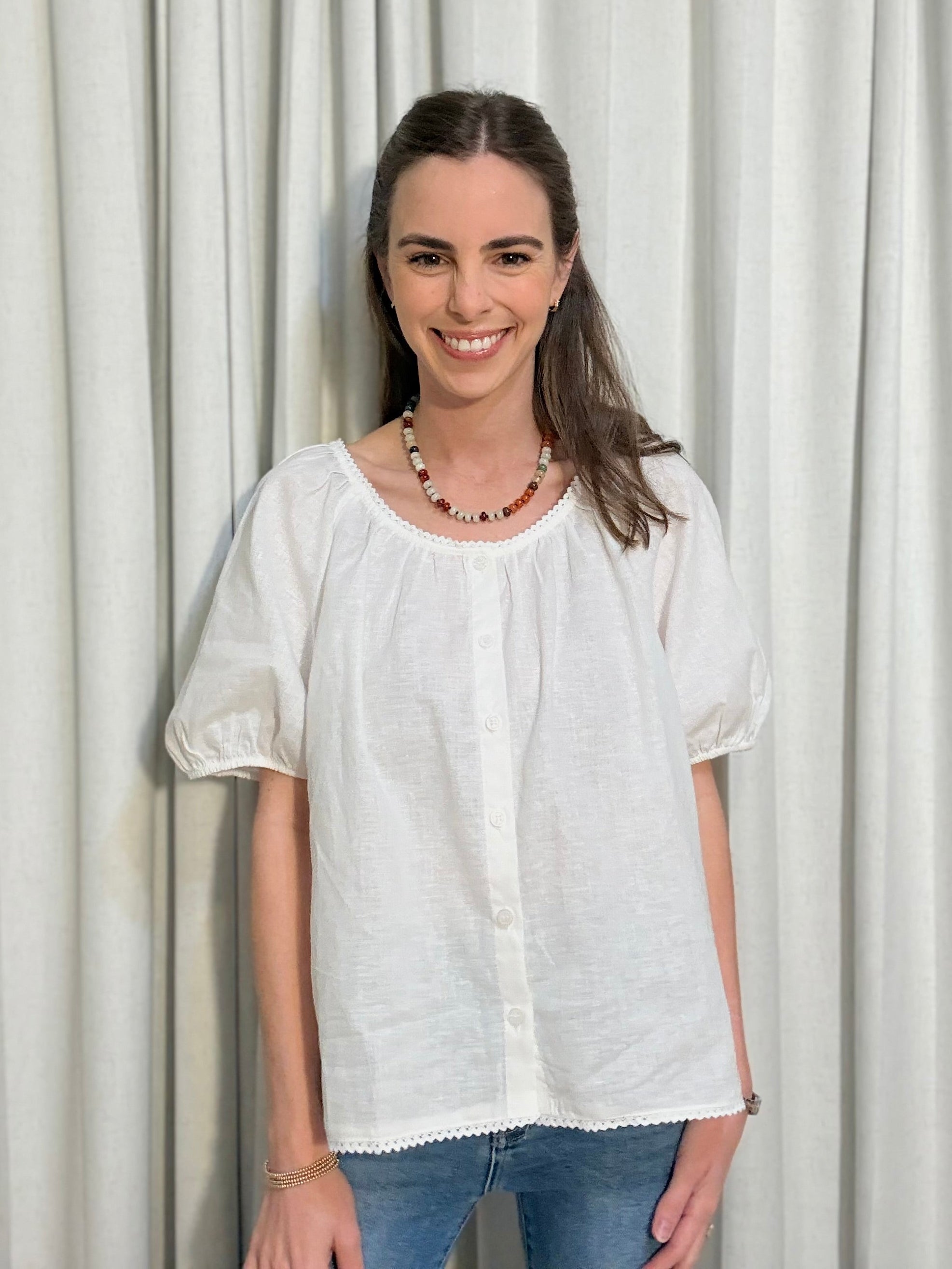Trim Detail Blouse