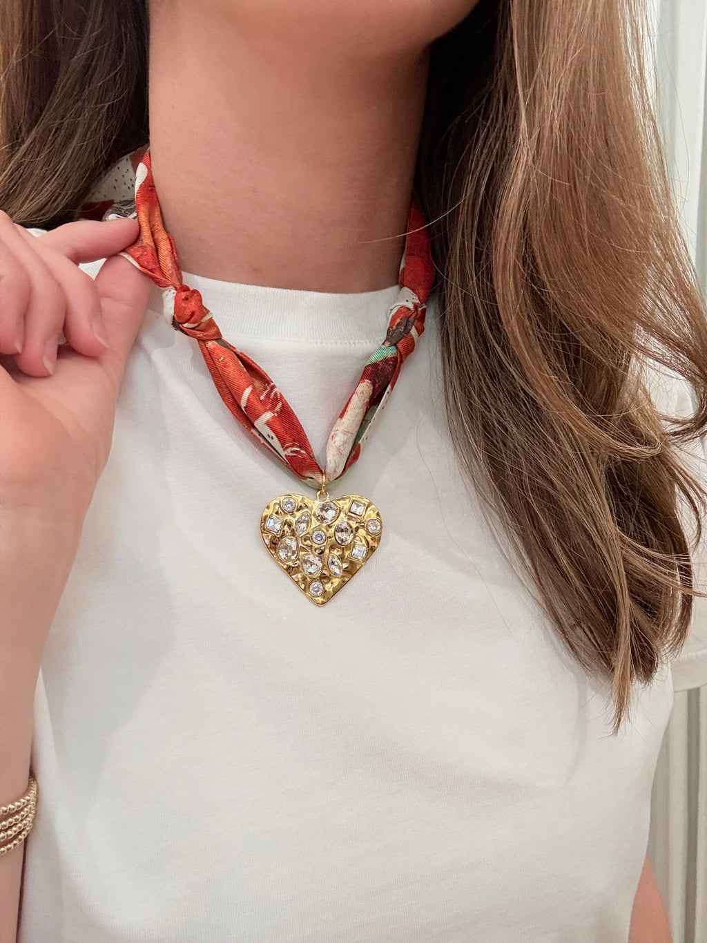 Rust Scarf Necklaces