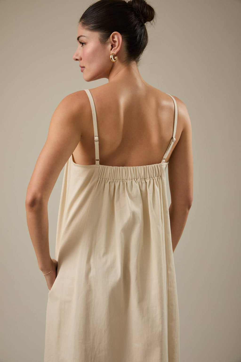 Beige Midi Dress