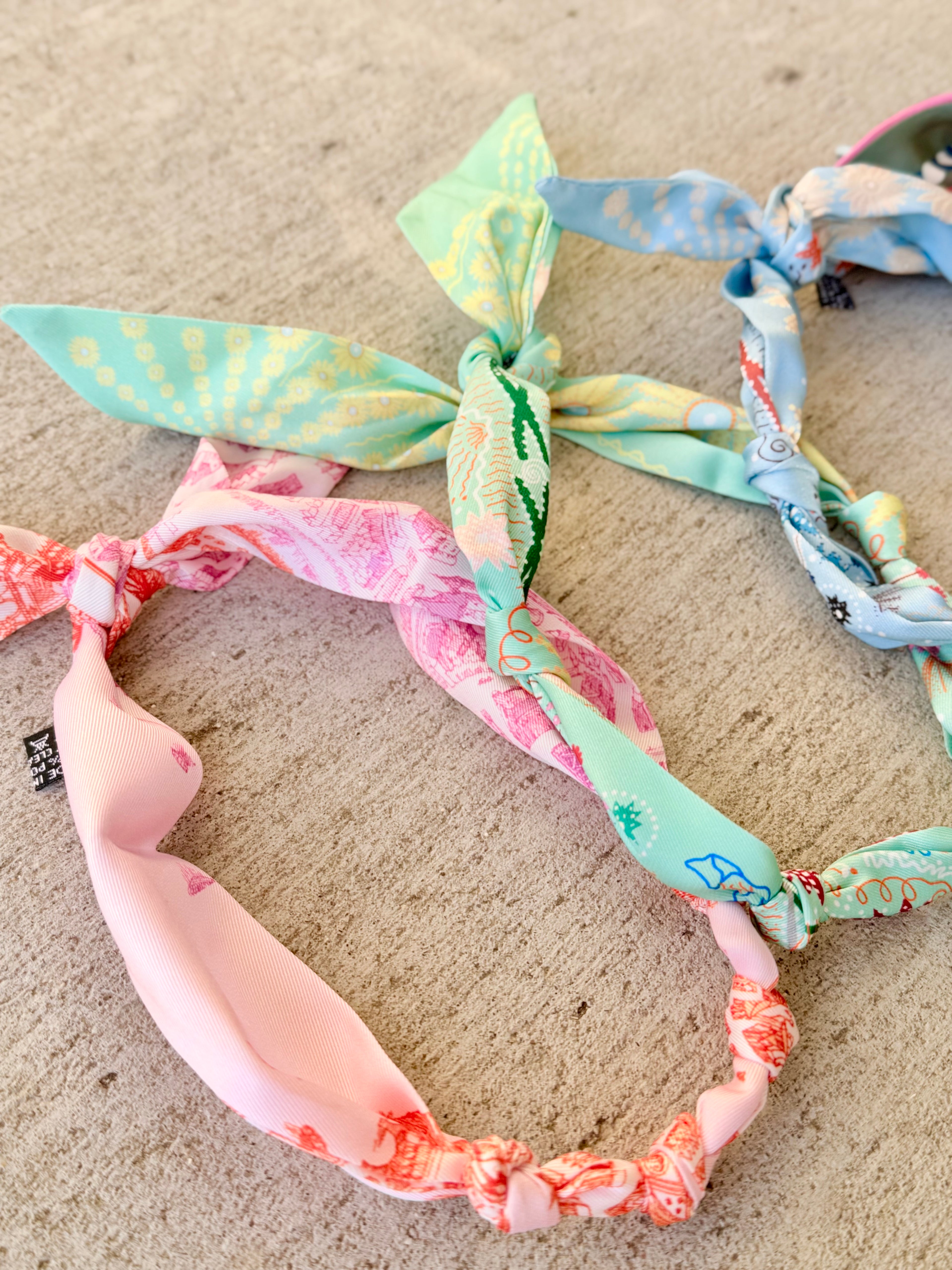 Knotted Pink Scarf Necklace